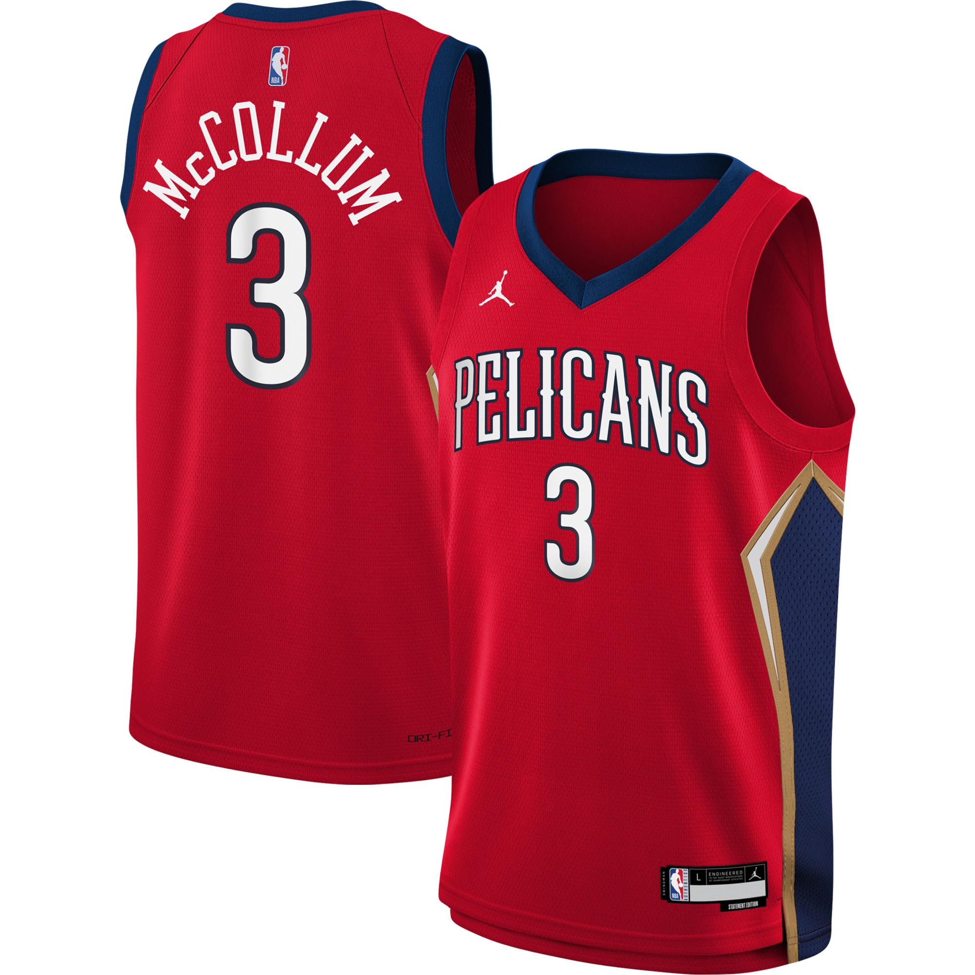 C.J. McCollum New Orleans Pelicans Jordan Brand Youth Swingman Jersey - Statement Edition - Red cheap jerseys for sale - CheapJerseys.Shop