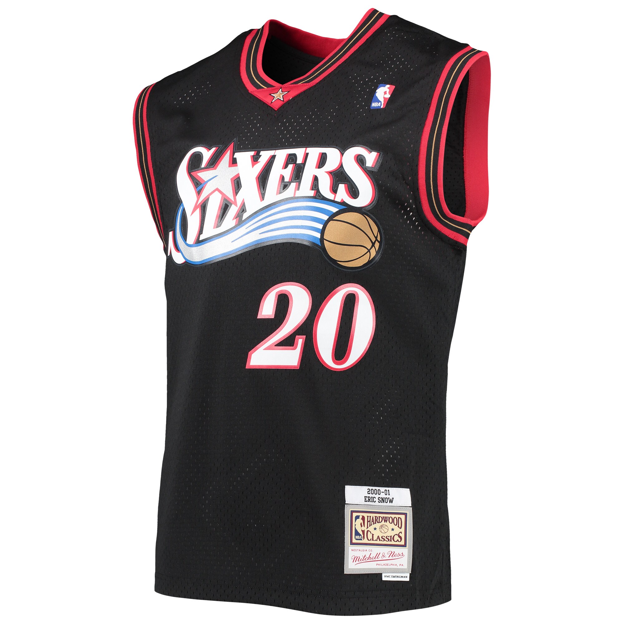 Eric Snow Philadelphia 76ers Mitchell & Ness 2000\/01 Hardwood Classics Swingman Jersey - Black cheap jerseys for sale - CheapJerseys.Shop