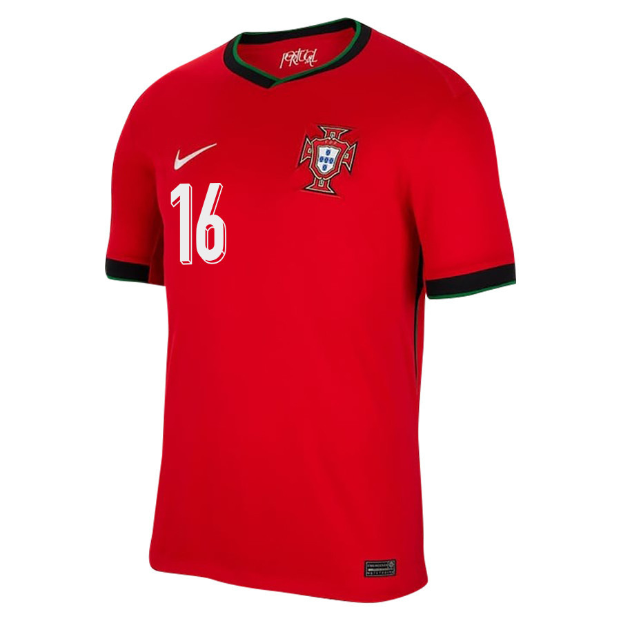 Renato Sanches 16 Portugal National Team 2024/25 Home Men Jersey - Red cheap jerseys for sale - CheapJerseys.Shop