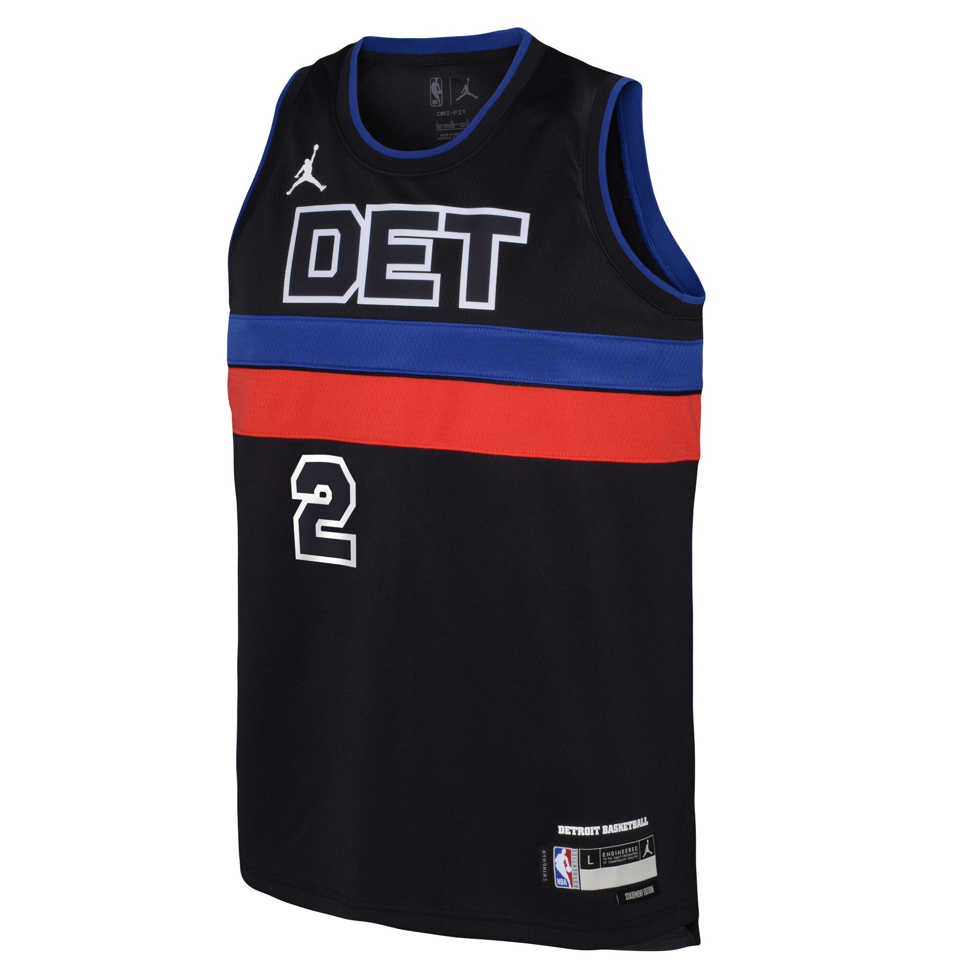 Cade Cunningham Detroit Pistons Jordan Brand Youth Swingman Jersey - Statement Edition - Black cheap jerseys for sale - CheapJerseys.Shop
