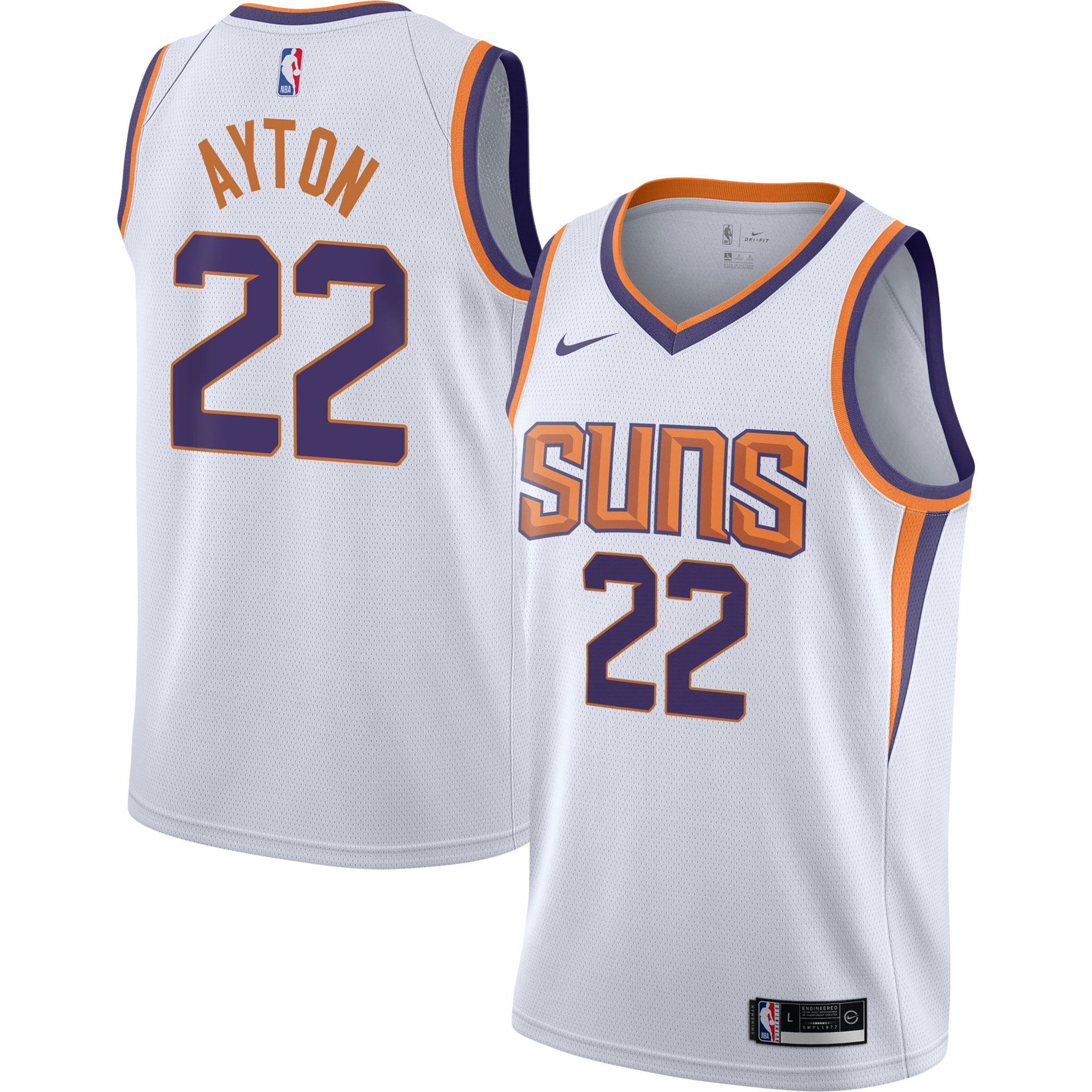 Deandre Ayton Phoenix Suns Youth Swingman Jersey - Association Edition - White cheap jerseys for sale - CheapJerseys.Shop