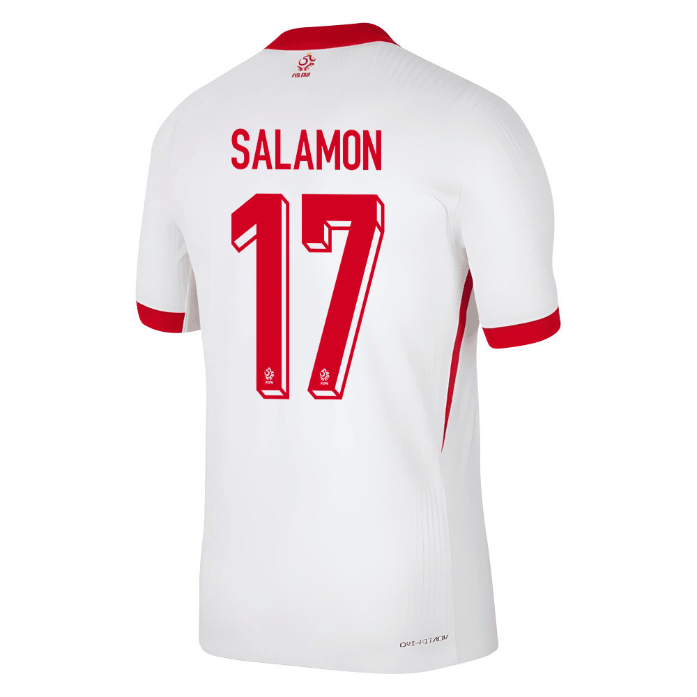 Bartosz Salamon 17 Poland National Team 2024/25 Home Men Jersey - White cheap jerseys for sale - CheapJerseys.Shop