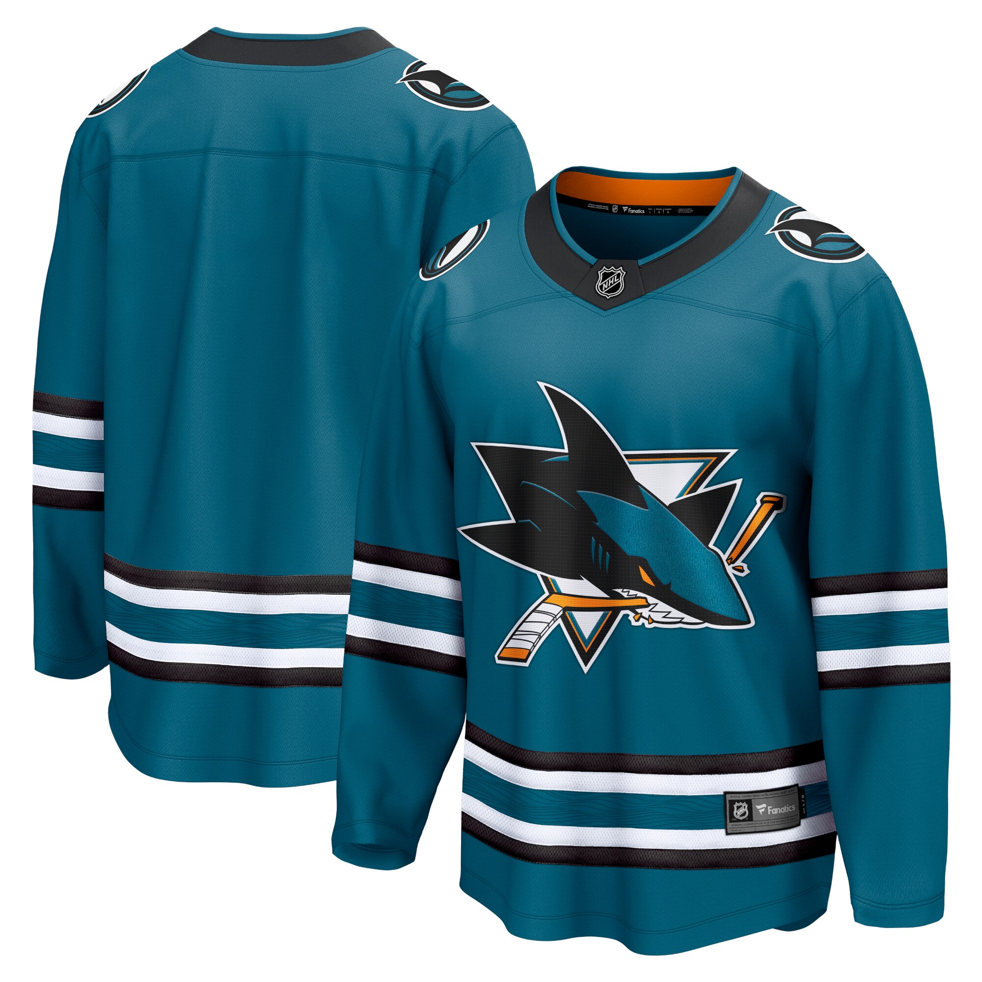 San Jose Sharks Fanatics Home Breakaway Jersey - Teal cheap jerseys for sale - CheapJerseys.Shop