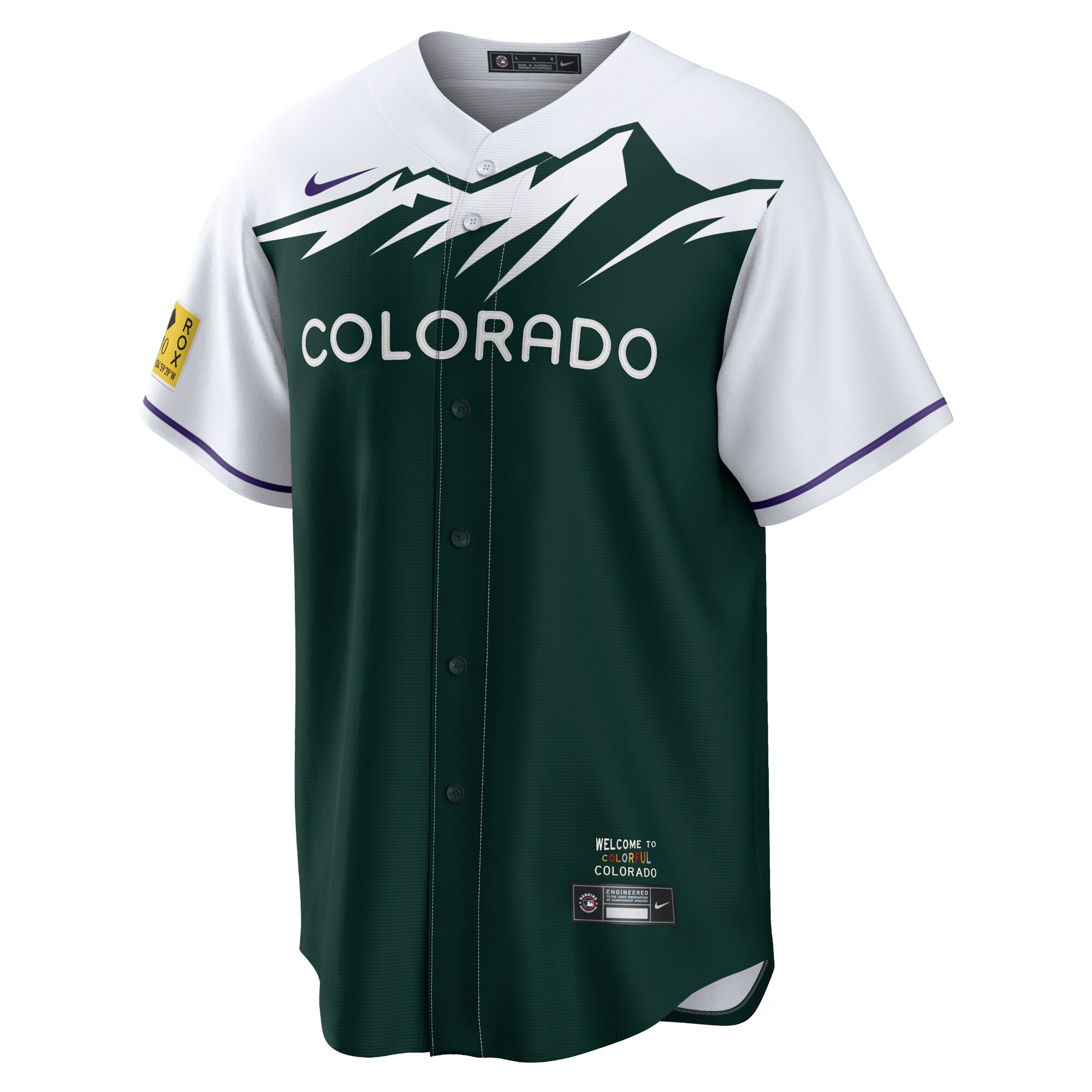 Charlie Blackmon Colorado Rockies City Connect Replica Player Jersey - White\/Forest Green cheap jerseys for sale - CheapJerseys.Shop