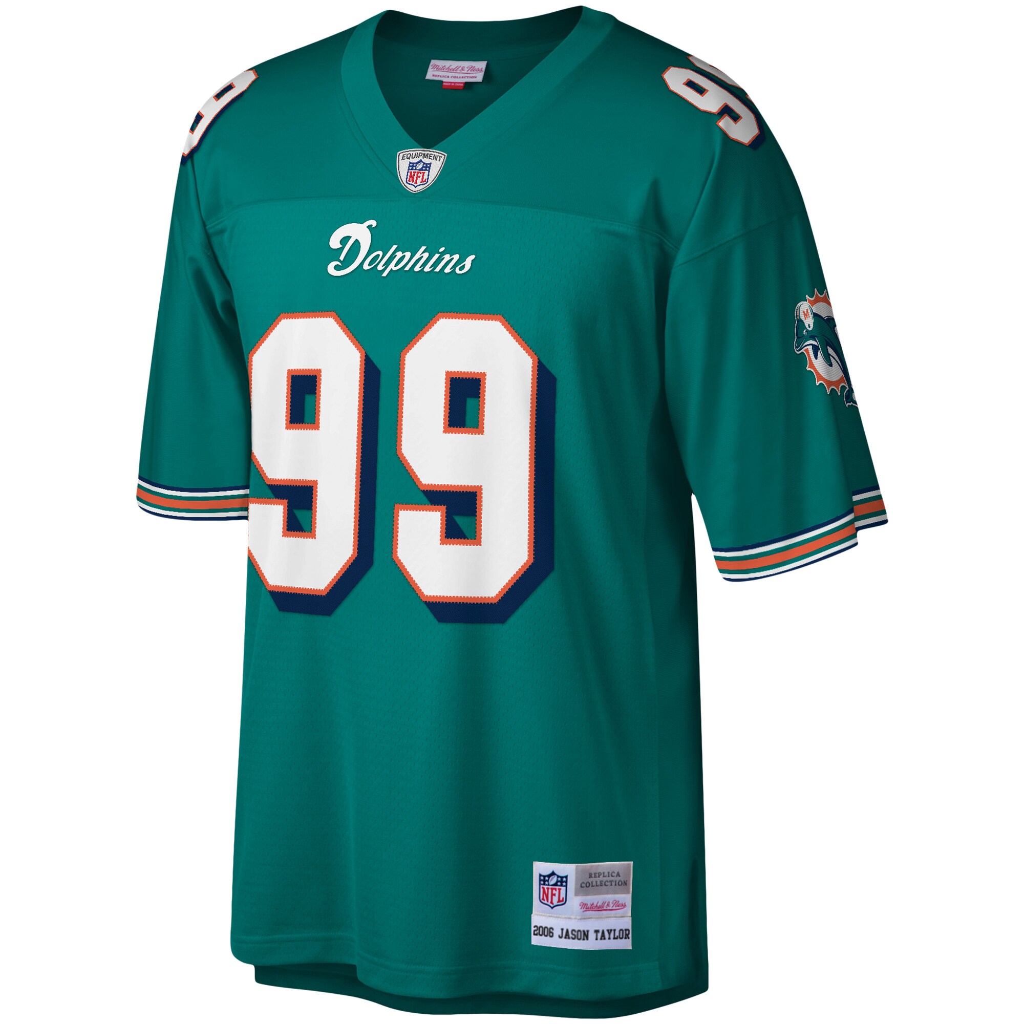 Jason Taylor Miami Dolphins Mitchell & Ness Legacy Replica Jersey - Aqua cheap jerseys for sale - CheapJerseys.Shop