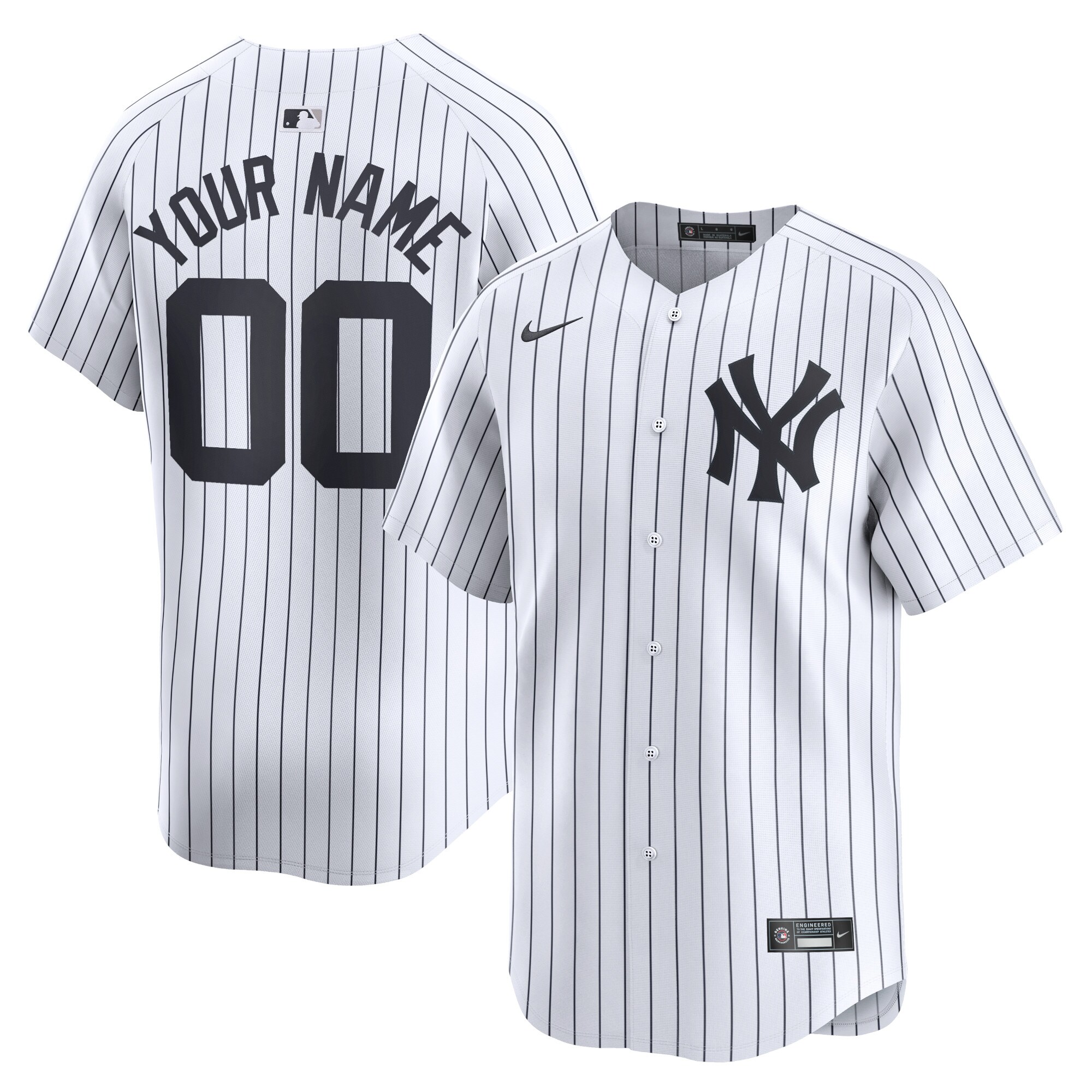 New York Yankees Youth Home Limited Custom Jersey - White cheap jerseys for sale - CheapJerseys.Shop