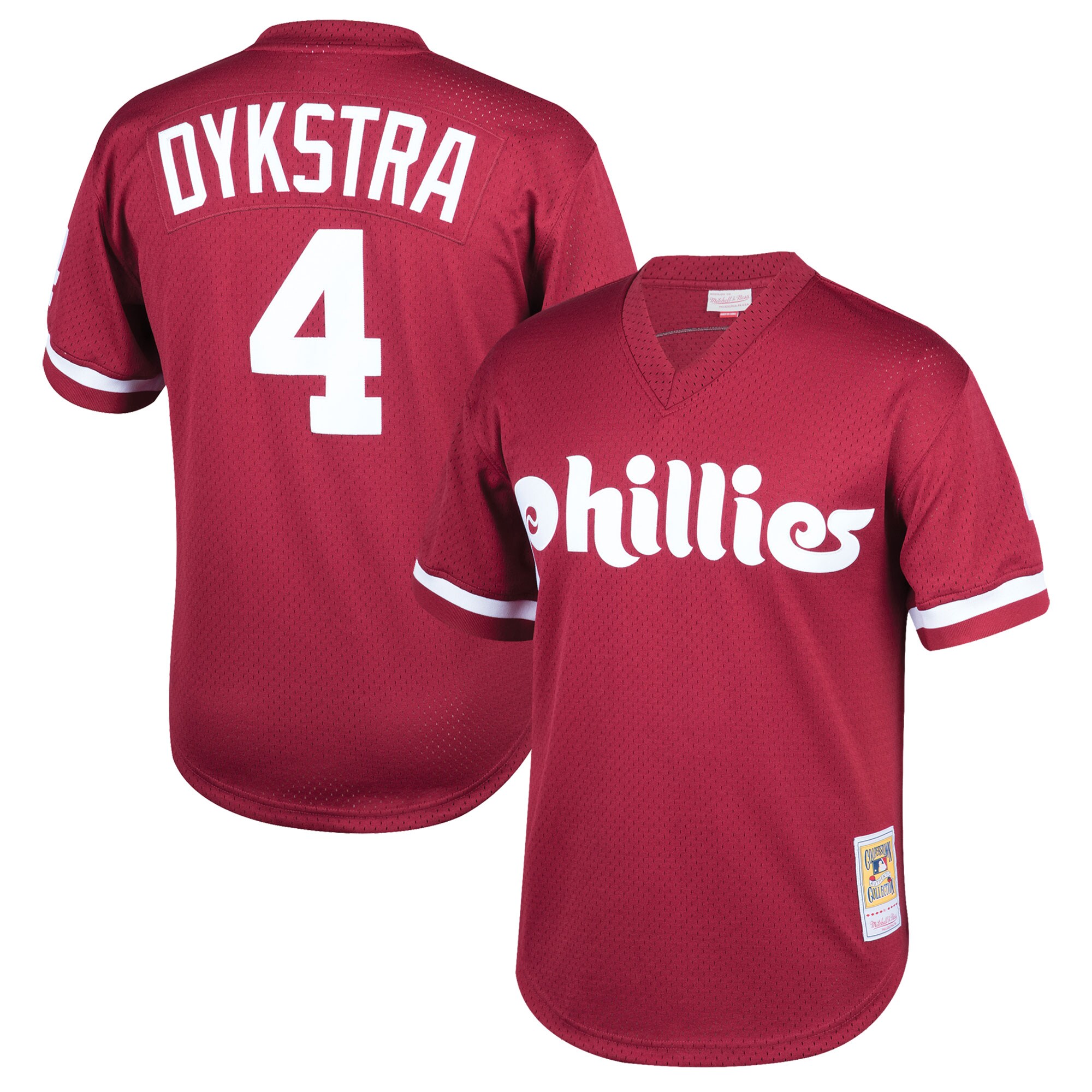 Lenny Dykstra Philadelphia Phillies Mitchell & Ness Youth Cooperstown Collection Mesh Batting Practice Jersey - Burgundy cheap jerseys for sale - CheapJerseys.Shop