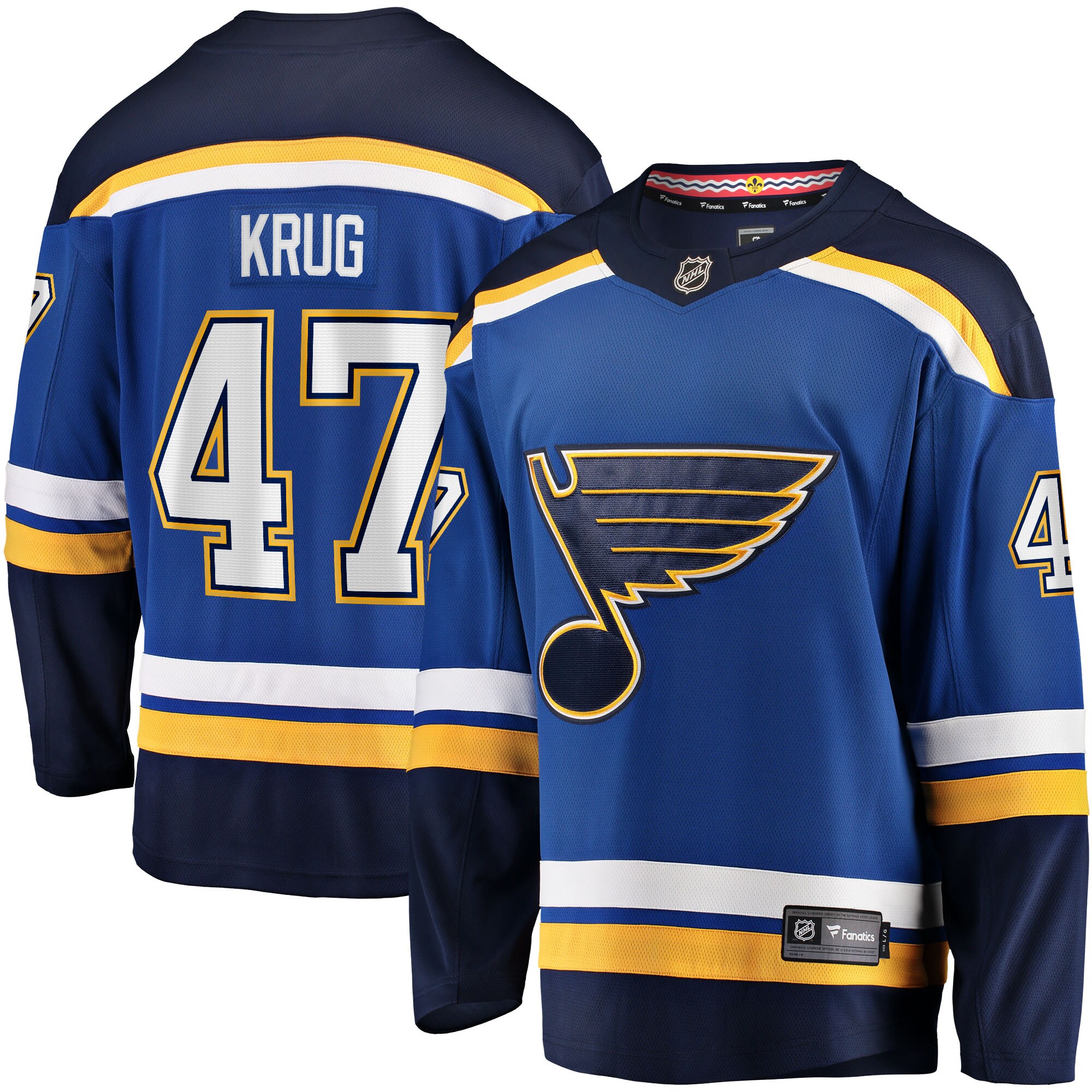 Torey Krug St. Louis Blues Fanatics Home Breakaway Jersey - Blue cheap jerseys for sale - CheapJerseys.Shop