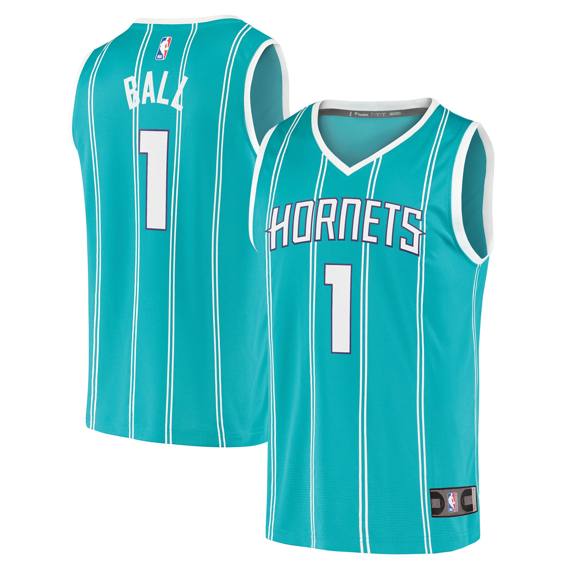 LaMelo Ball Charlotte Hornets Fanatics Fast Break Replica Jersey - Icon Edition - Teal cheap jerseys for sale - CheapJerseys.Shop
