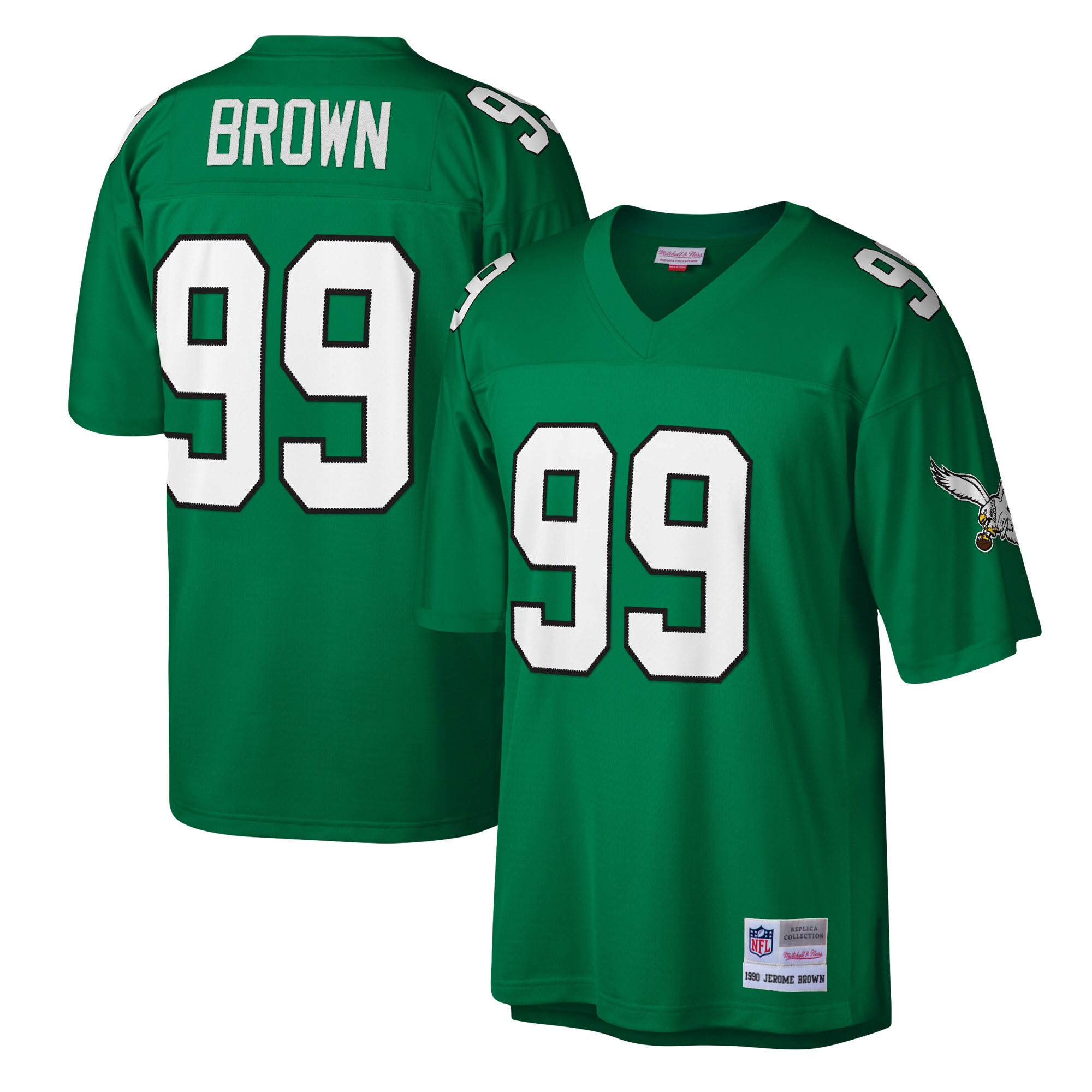 Jerome Brown Philadelphia Eagles Mitchell & Ness Legacy Replica Jersey - Kelly Green cheap jerseys for sale - CheapJerseys.Shop