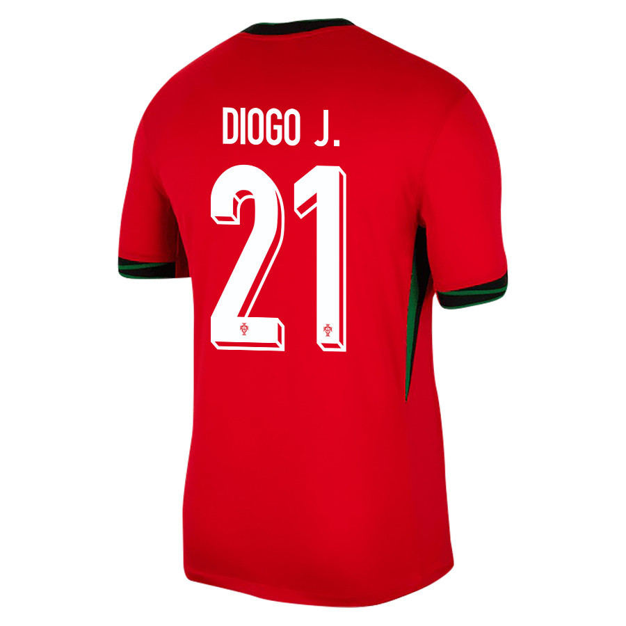 Diogo Jota 21 Portugal National Team 2024/25 Home Men Jersey - Red cheap jerseys for sale - CheapJerseys.Shop