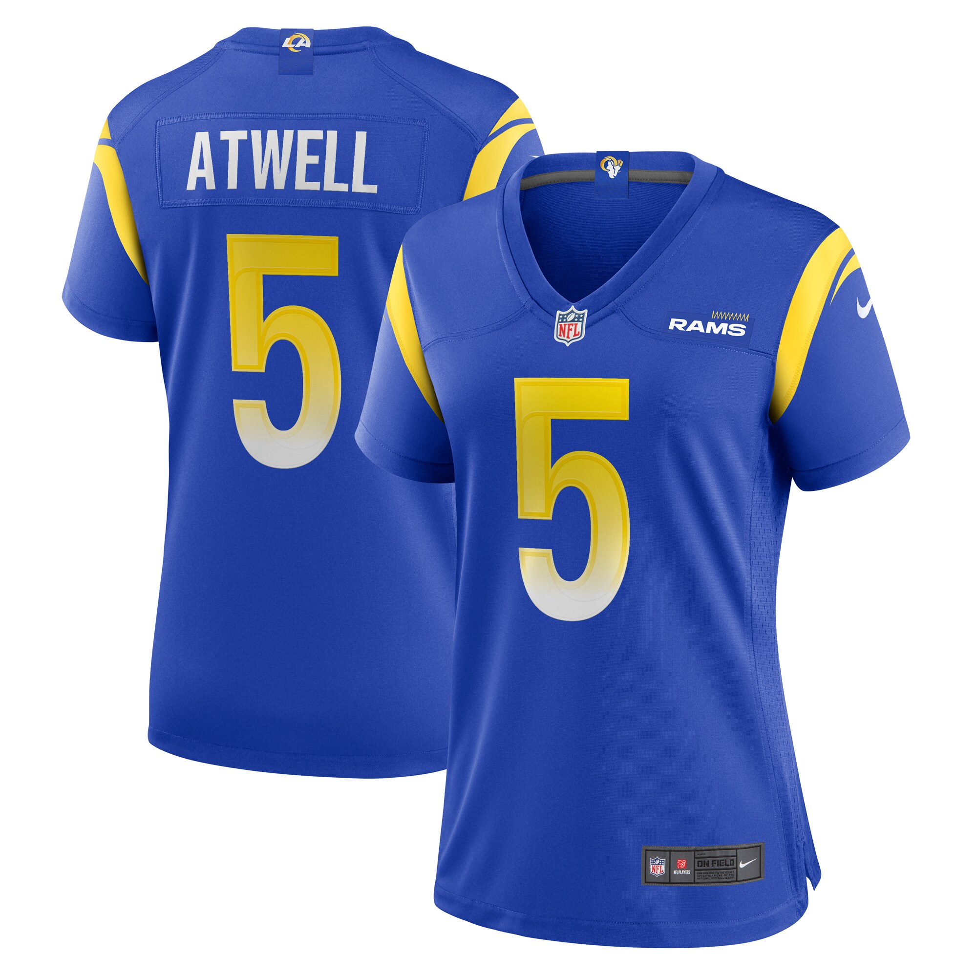 Tutu Atwell Los Angeles Rams Women's Home Game Jersey - Royal cheap jerseys for sale - CheapJerseys.Shop