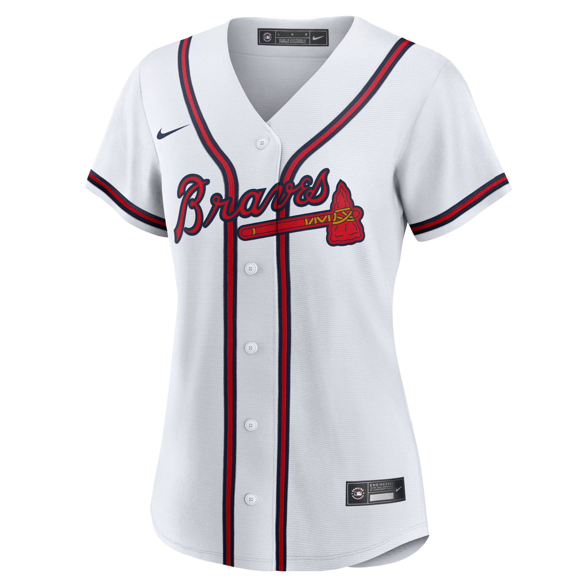 Ronald Acuna Jr. Atlanta Braves Women's Home Replica Player Jersey - White cheap jerseys for sale - CheapJerseys.Shop