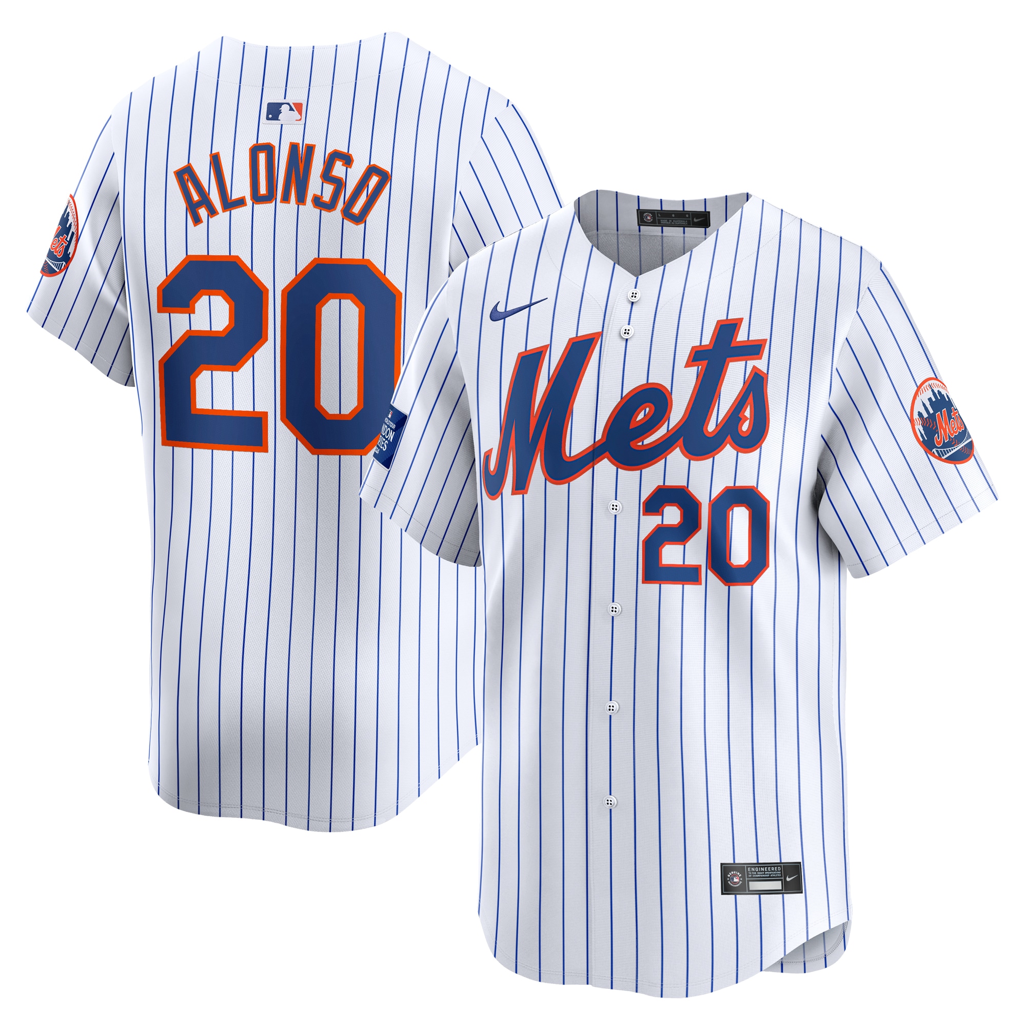 Pete Alonso New York Mets 2024 World Tour London Series Home Limited Player Jersey - White cheap jerseys for sale - CheapJerseys.Shop