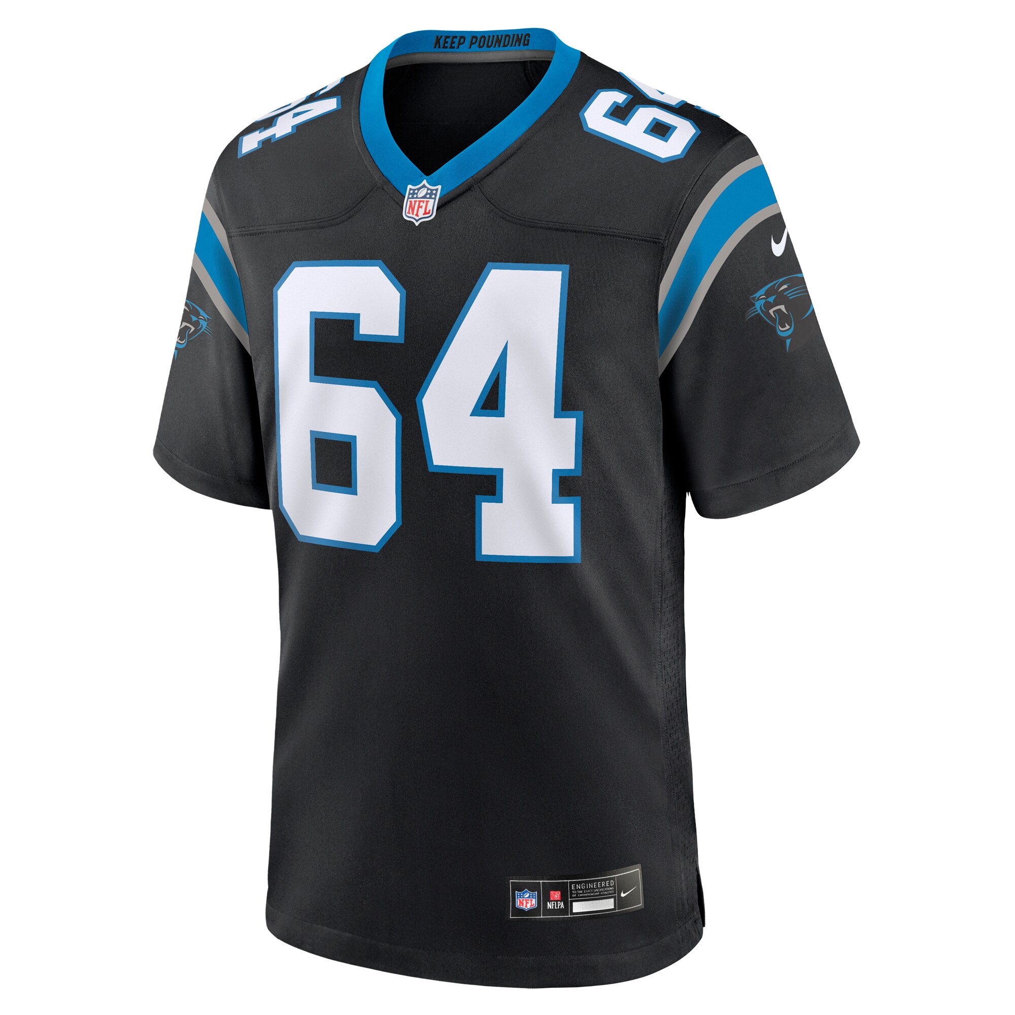 Justin McCray Carolina Panthers Team Game Jersey - Black cheap jerseys for sale - CheapJerseys.Shop
