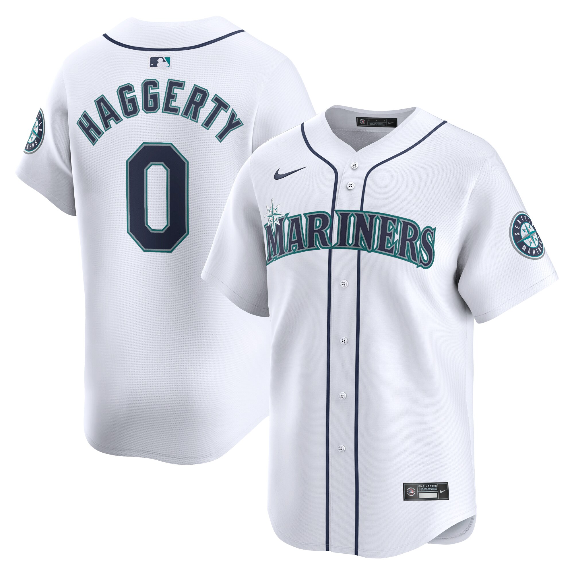 Sam Haggerty Seattle Mariners Home Limited Player Jersey - White cheap jerseys for sale - CheapJerseys.Shop