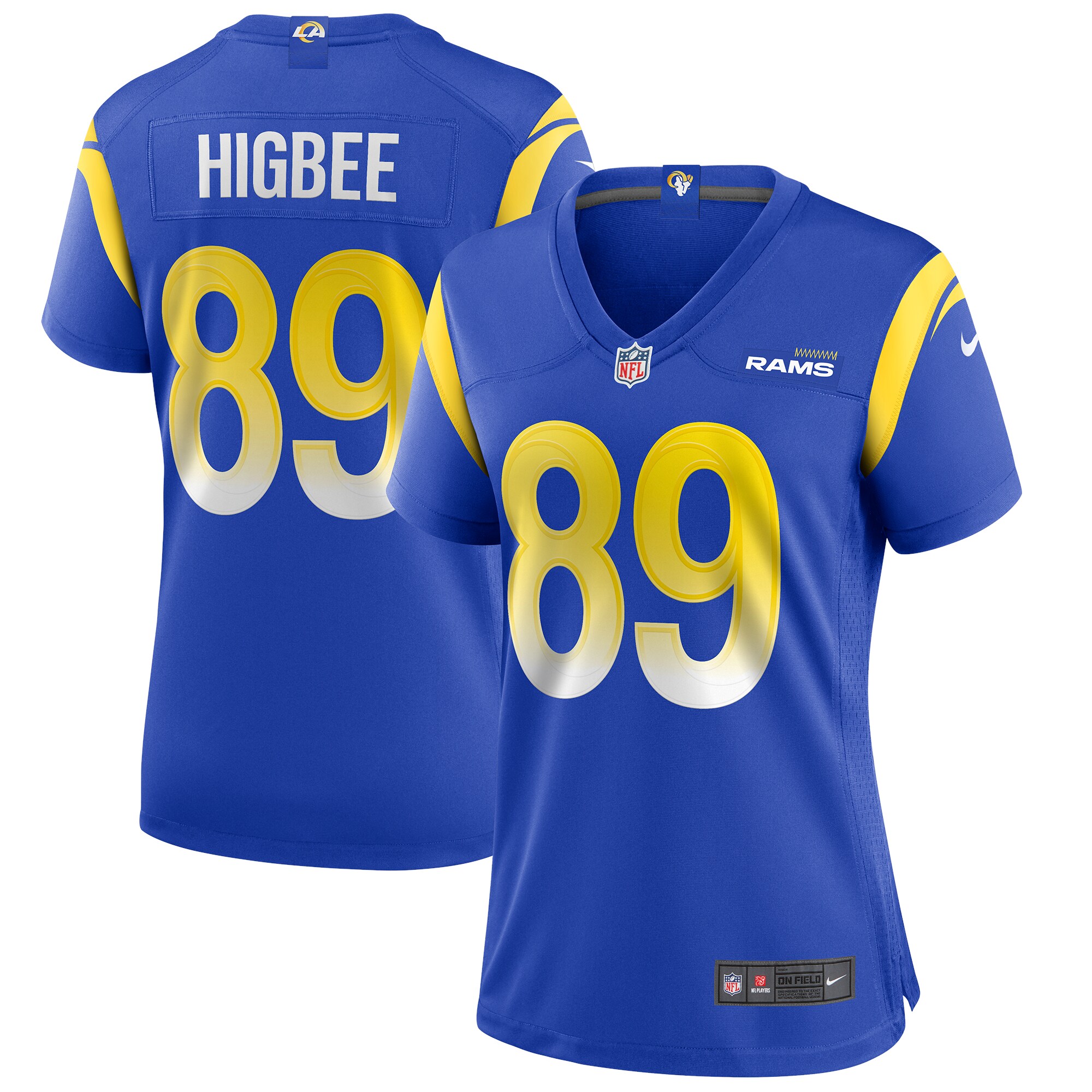 Tyler Higbee Los Angeles Rams Women's Game Player Jersey - Royal cheap jerseys for sale - CheapJerseys.Shop