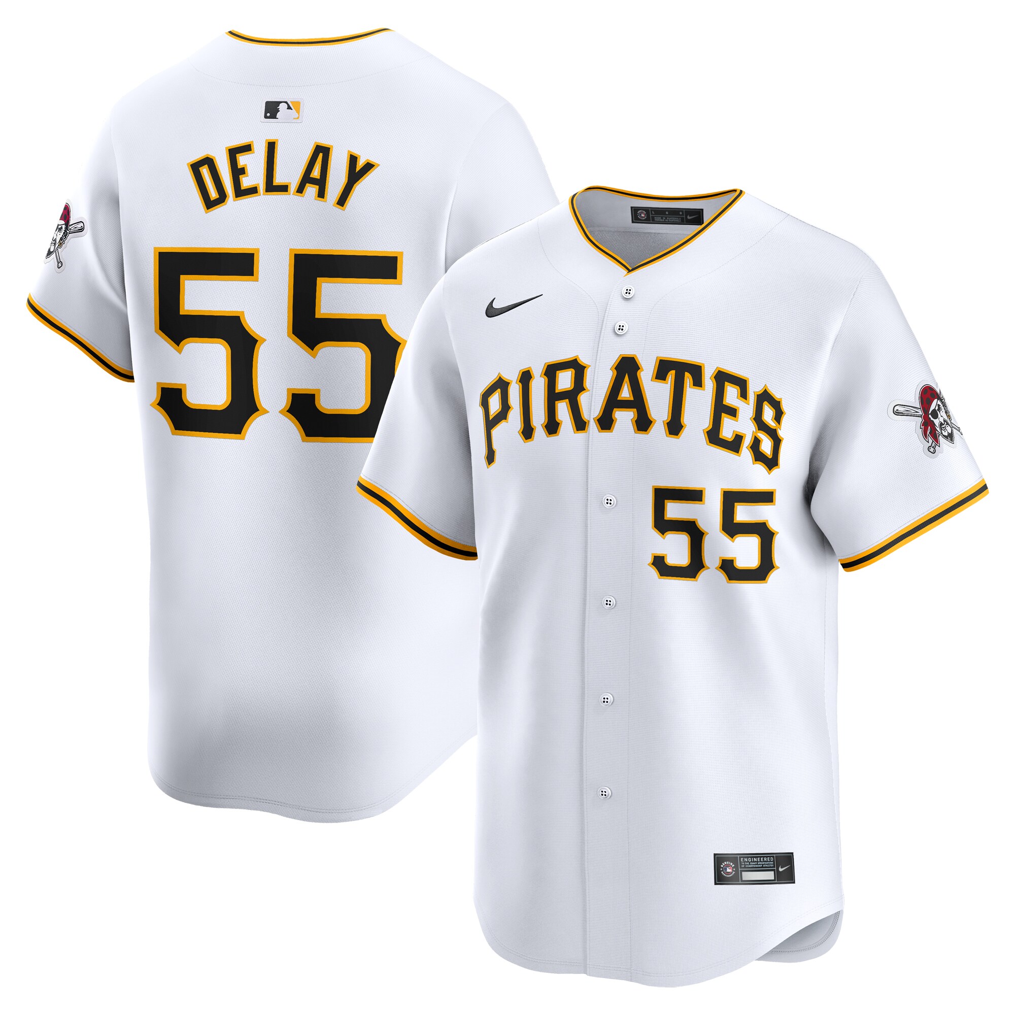 Jason Delay Pittsburgh Pirates Home Limited Player Jersey\u00c2\u00a0\u00e2\u20ac\u201c White cheap jerseys for sale - CheapJerseys.Shop