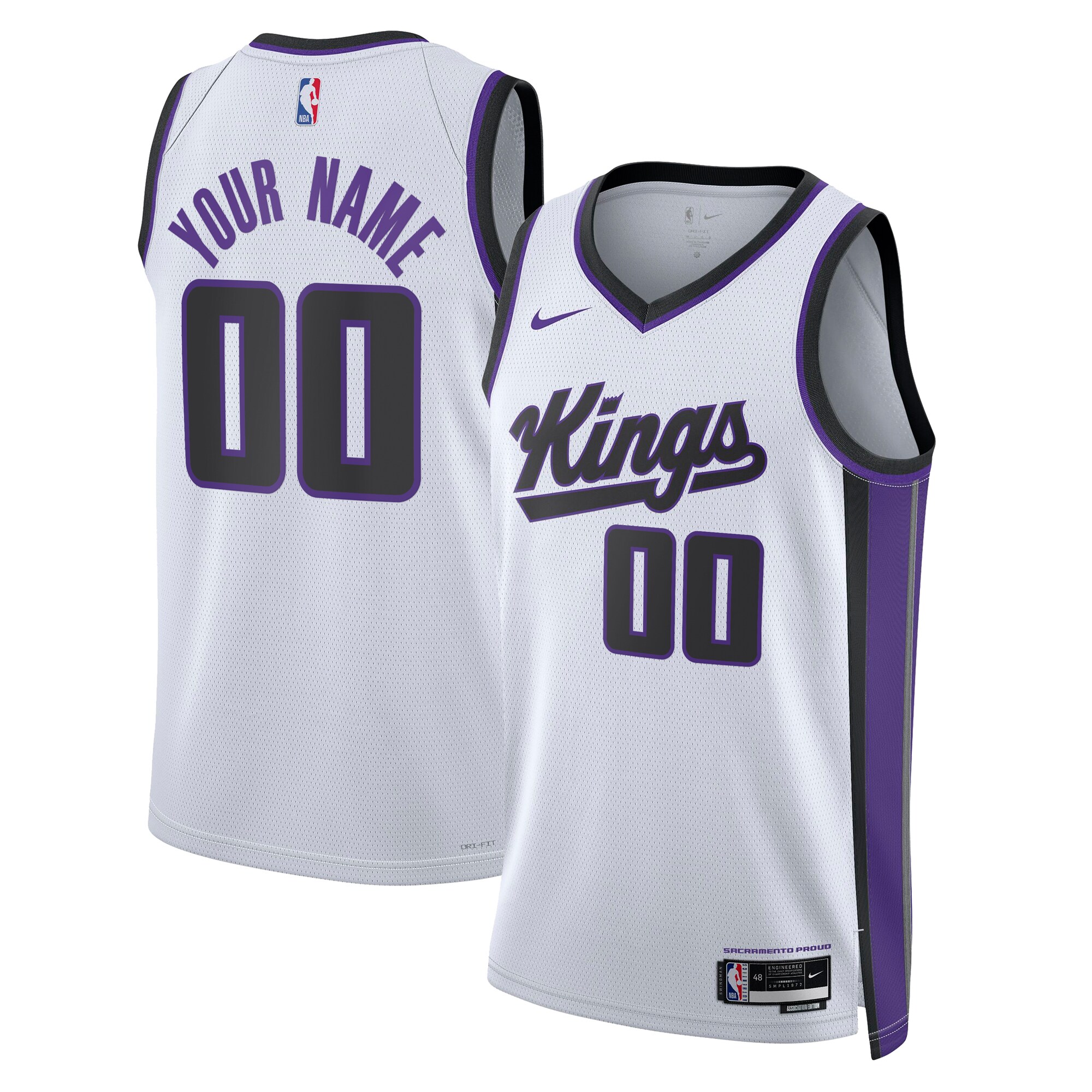 Sacramento Kings Unisex Swingman Custom Jersey - Association Edition - White cheap jerseys for sale - CheapJerseys.Shop