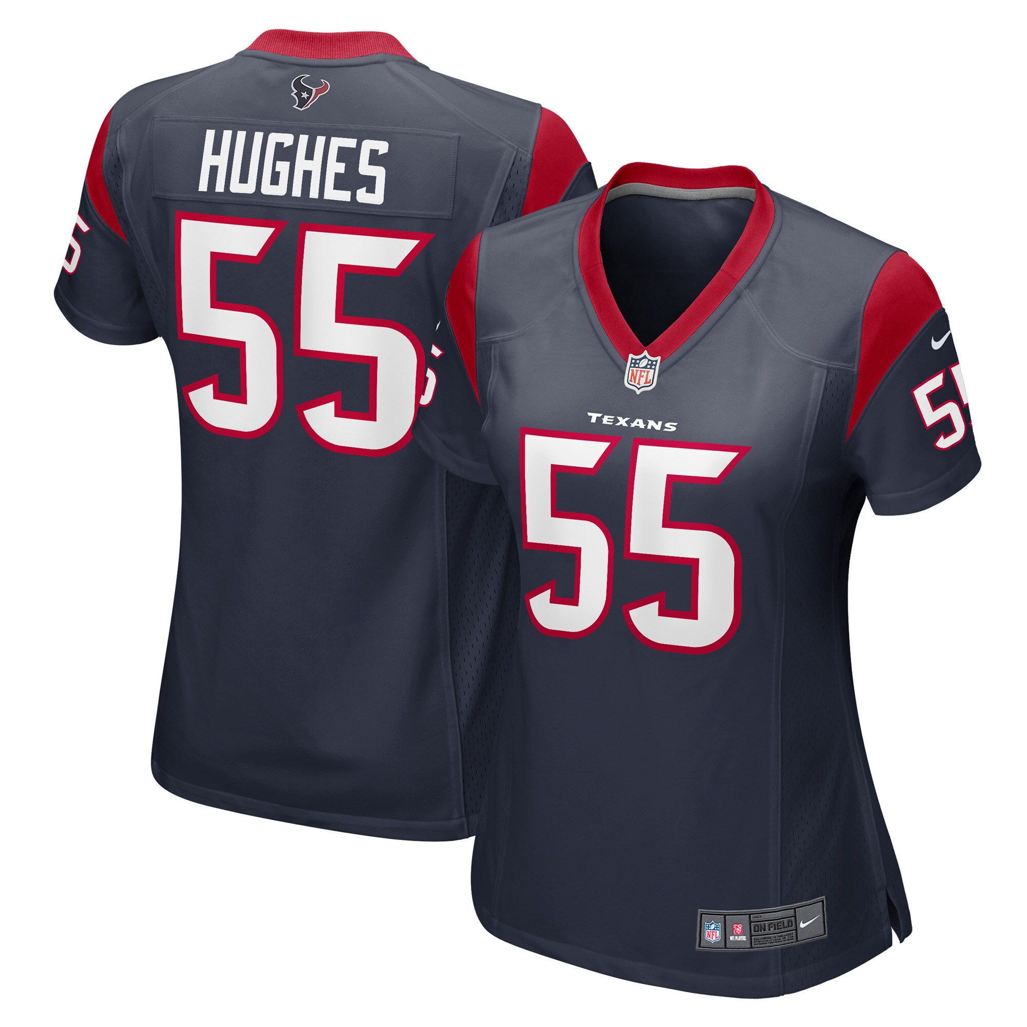 Jerry Hughes Houston Texans Women's Game Player Jersey - Navy cheap jerseys for sale - CheapJerseys.Shop