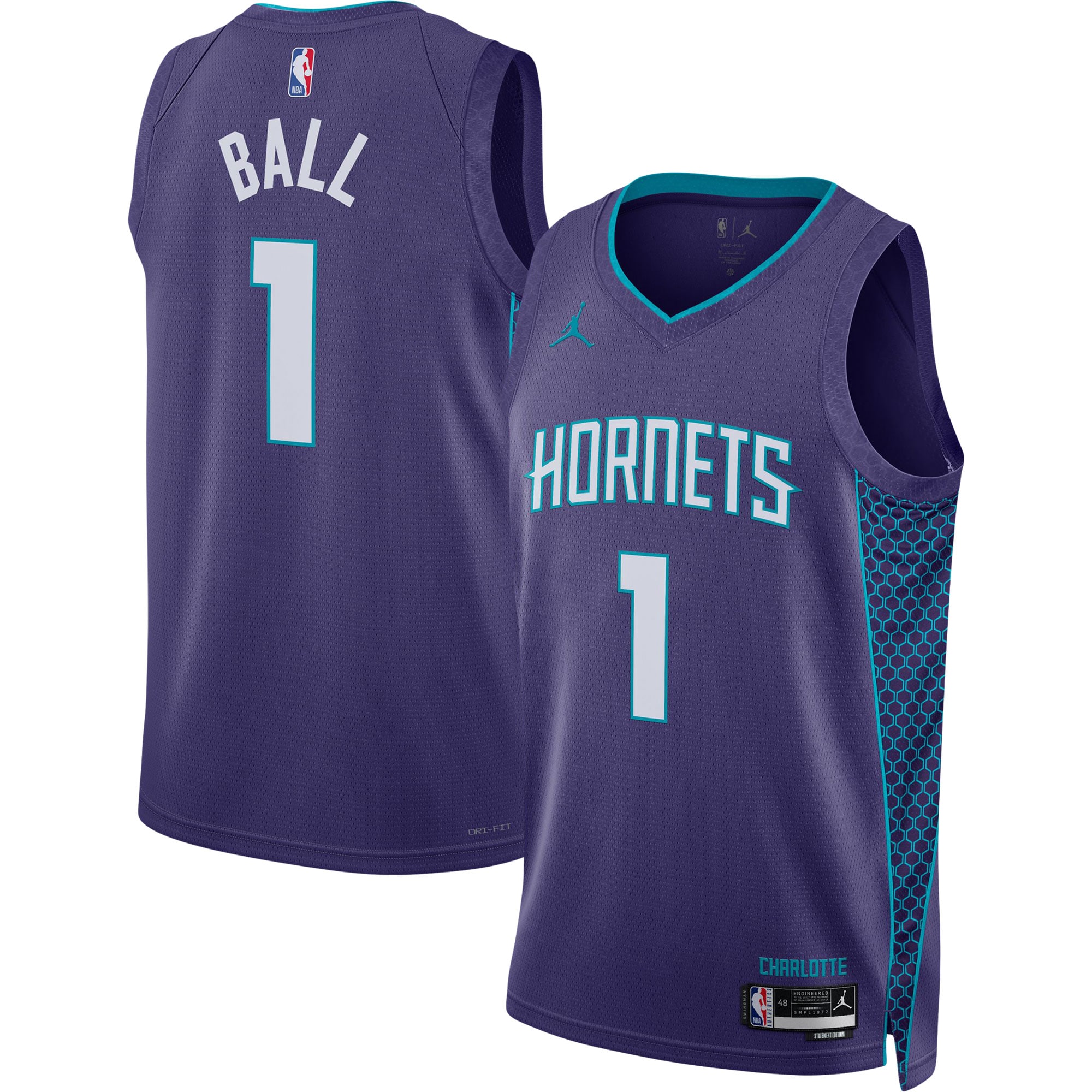 LaMelo Ball Charlotte Hornets Jordan Brand Unisex Swingman Jersey - Statement Edition - Purple cheap jerseys for sale - CheapJerseys.Shop