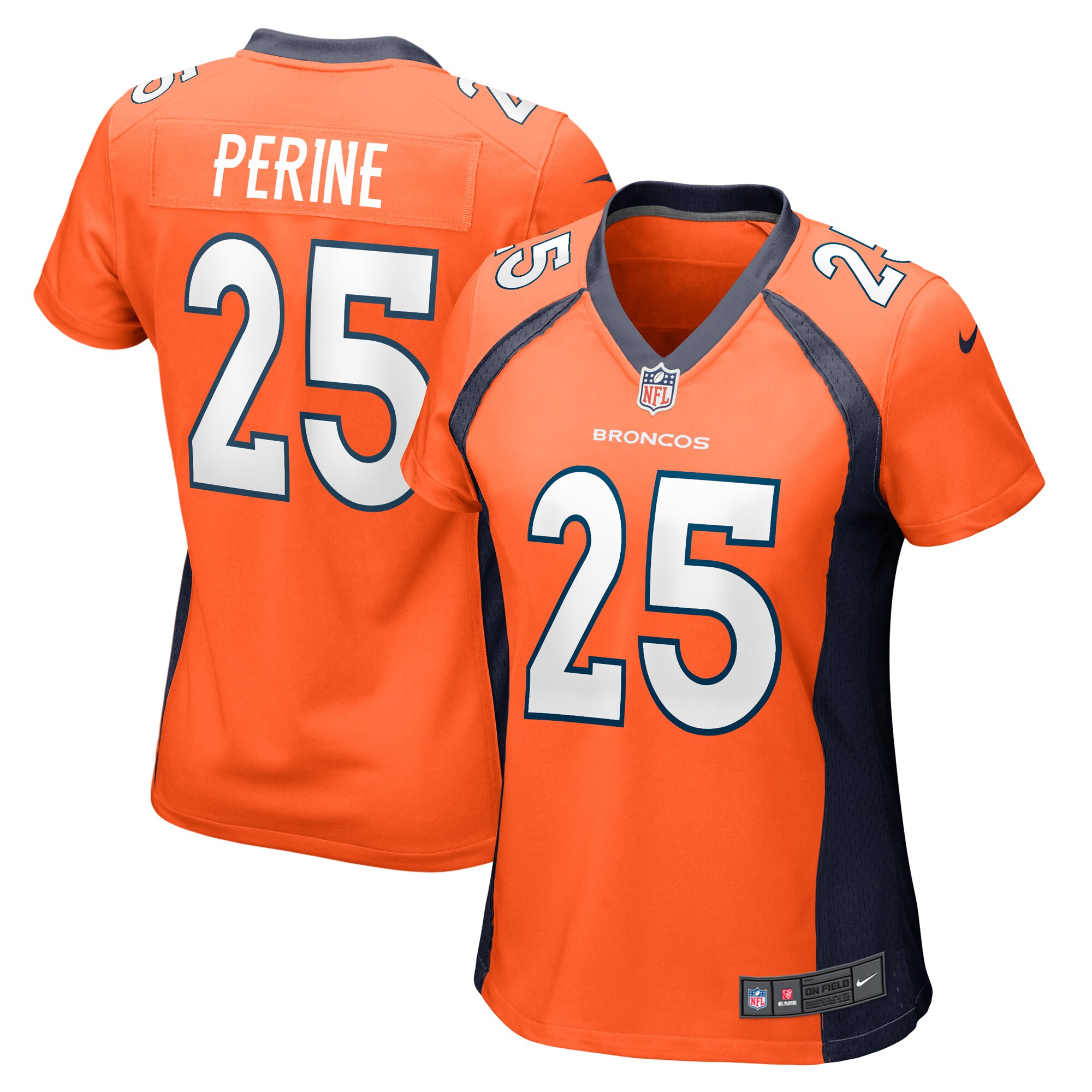 Samaje Perine Denver Broncos Women's Game Player Jersey - Orange cheap jerseys for sale - CheapJerseys.Shop