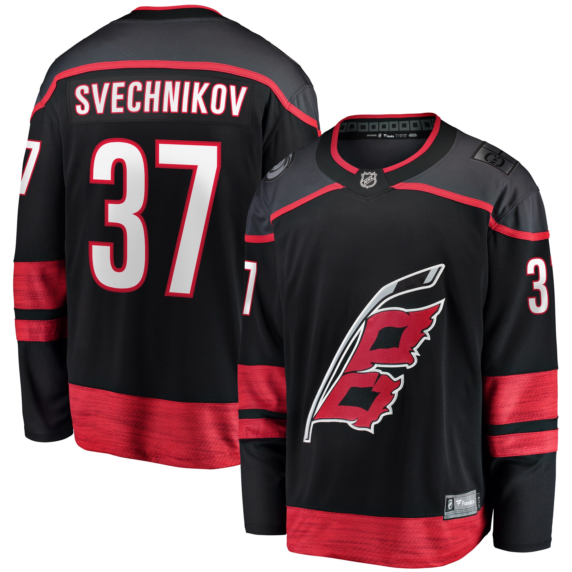 Andrei Svechnikov Carolina Hurricanes Fanatics Home Breakaway Jersey - Black cheap jerseys for sale - CheapJerseys.Shop