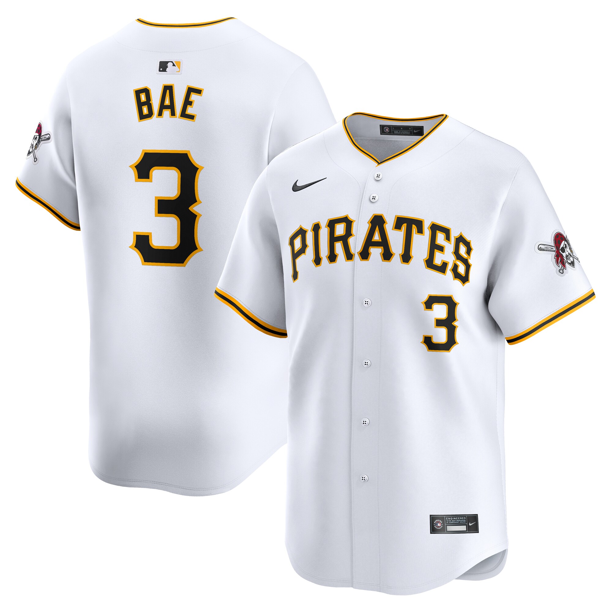 Ji-Hwan Bae Pittsburgh Pirates Home Limited Player Jersey - White cheap jerseys for sale - CheapJerseys.Shop