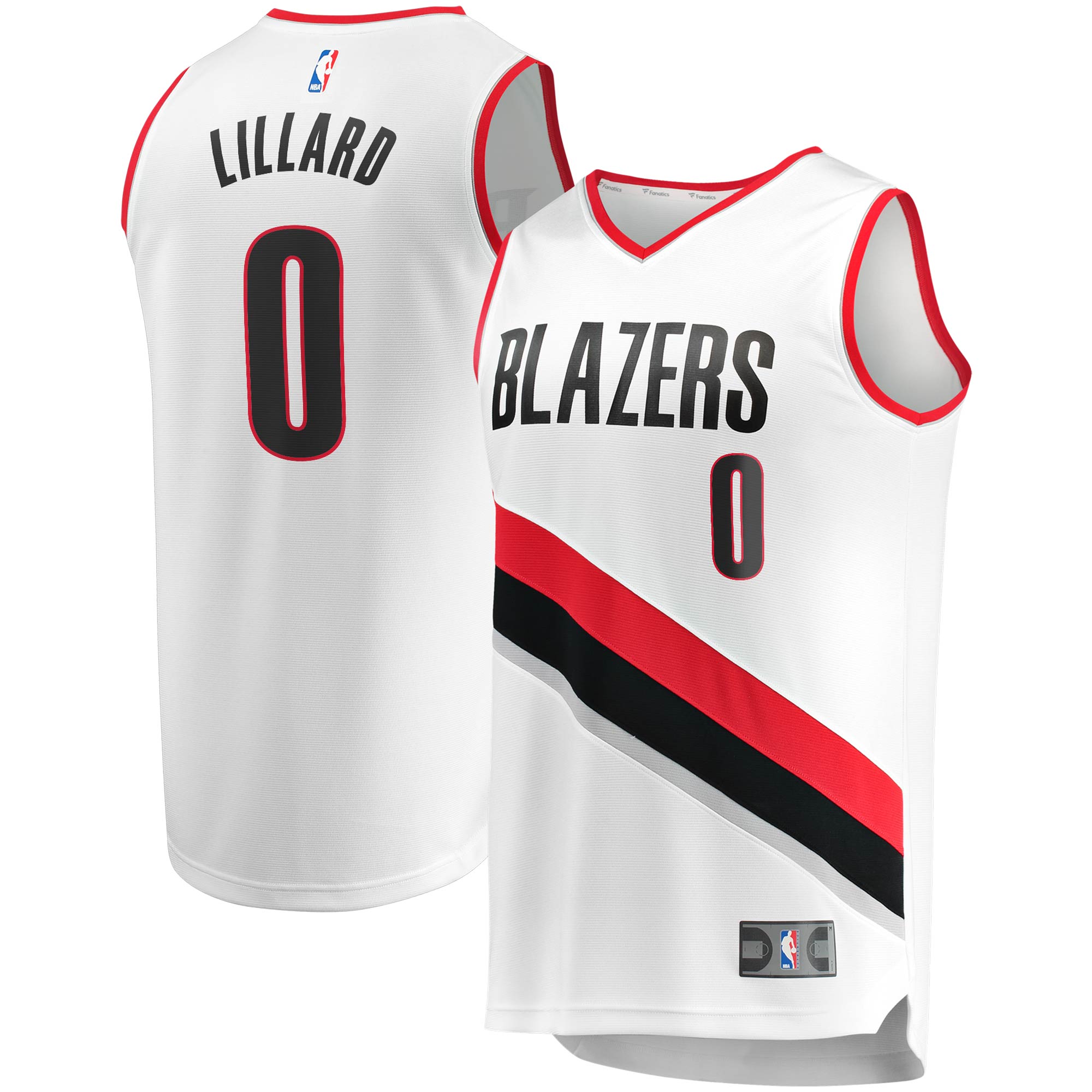 Damian Lillard Portland Trail Blazers Fanatics Fast Break Replica Jersey - Association Edition - White cheap jerseys for sale - CheapJerseys.Shop