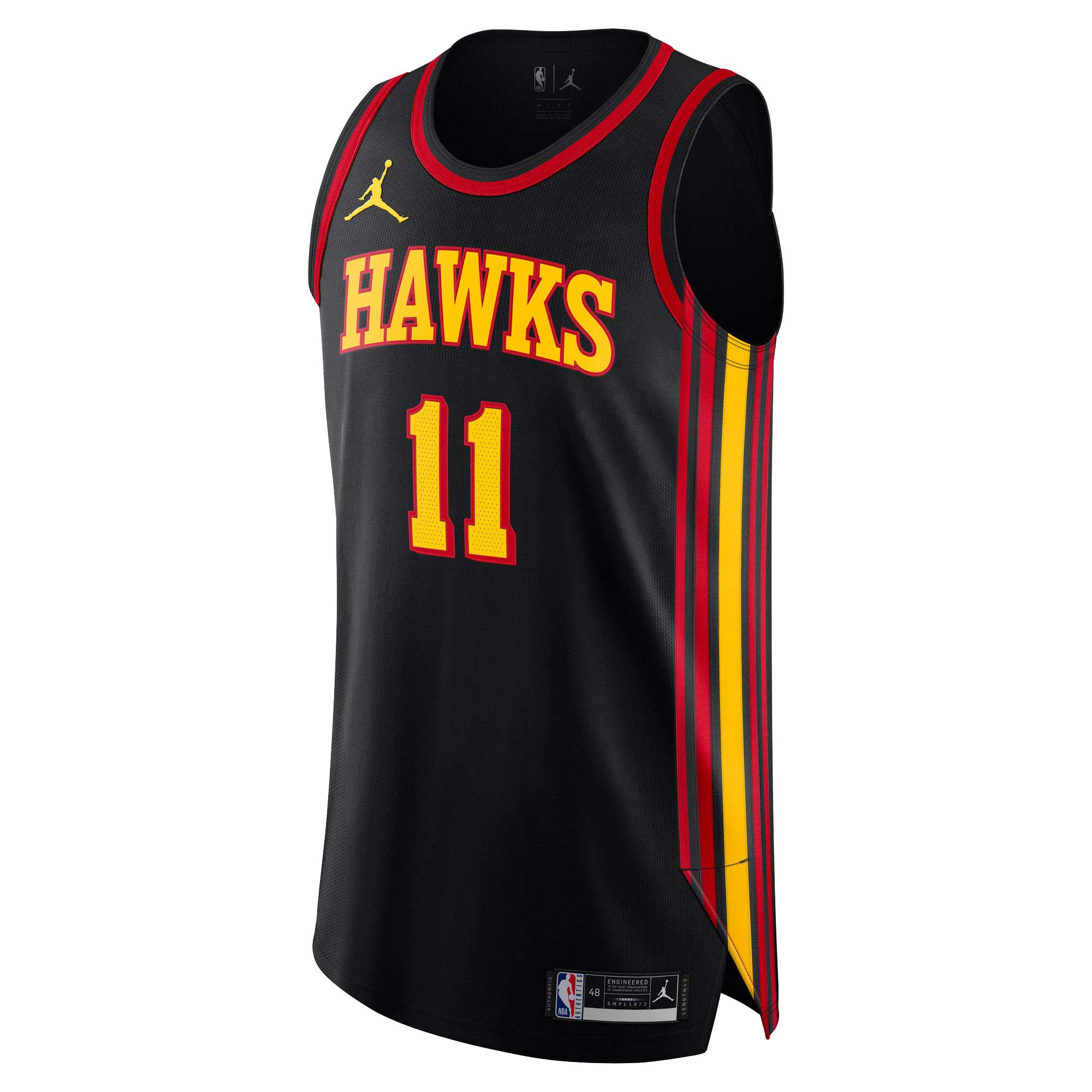 Trae Young Atlanta Hawks Jordan Brand Authentic Player Jersey - Statement Edition - Black cheap jerseys for sale - CheapJerseys.Shop