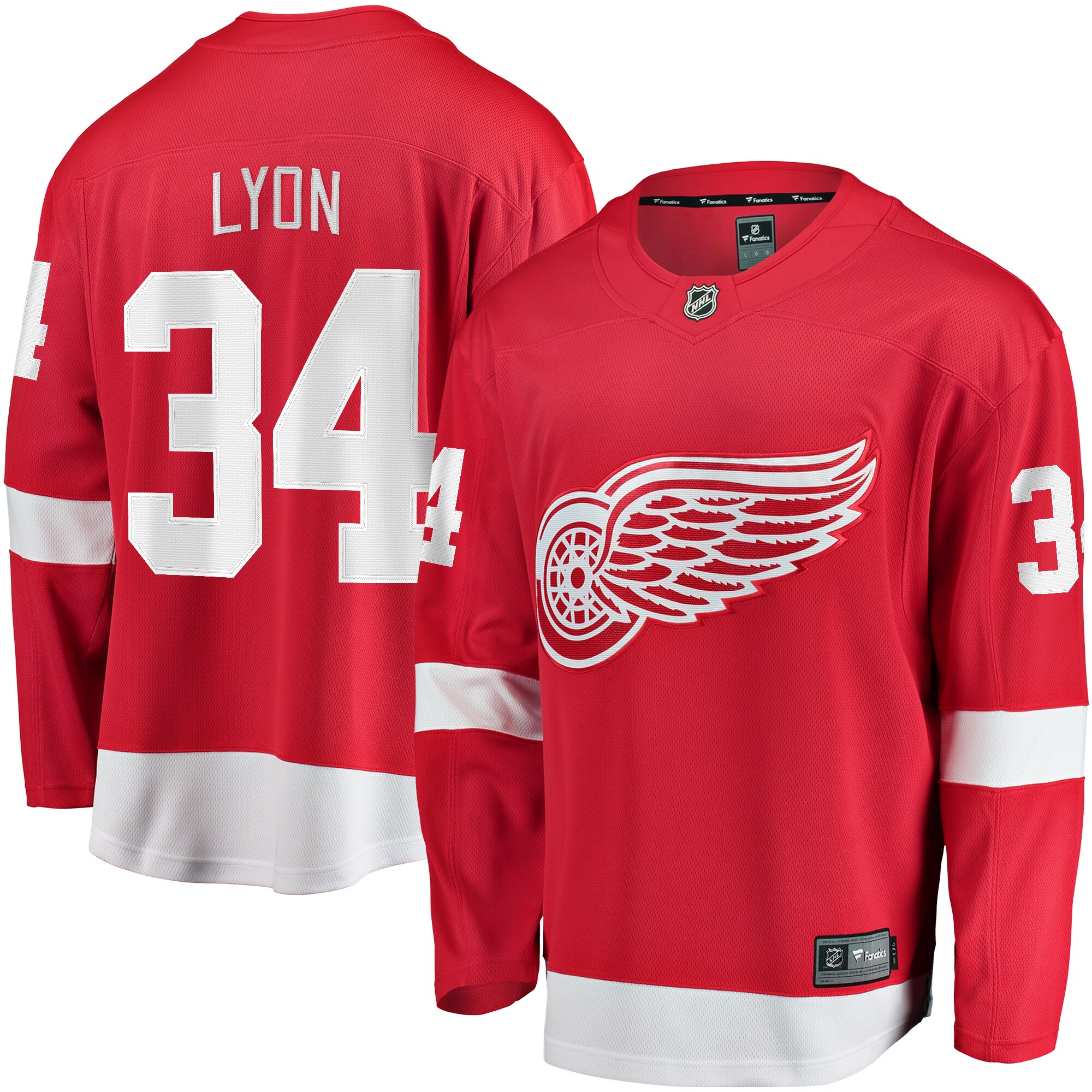 Alex Lyon Detroit Red Wings Fanatics Home Breakaway Jersey - Red cheap jerseys for sale - CheapJerseys.Shop