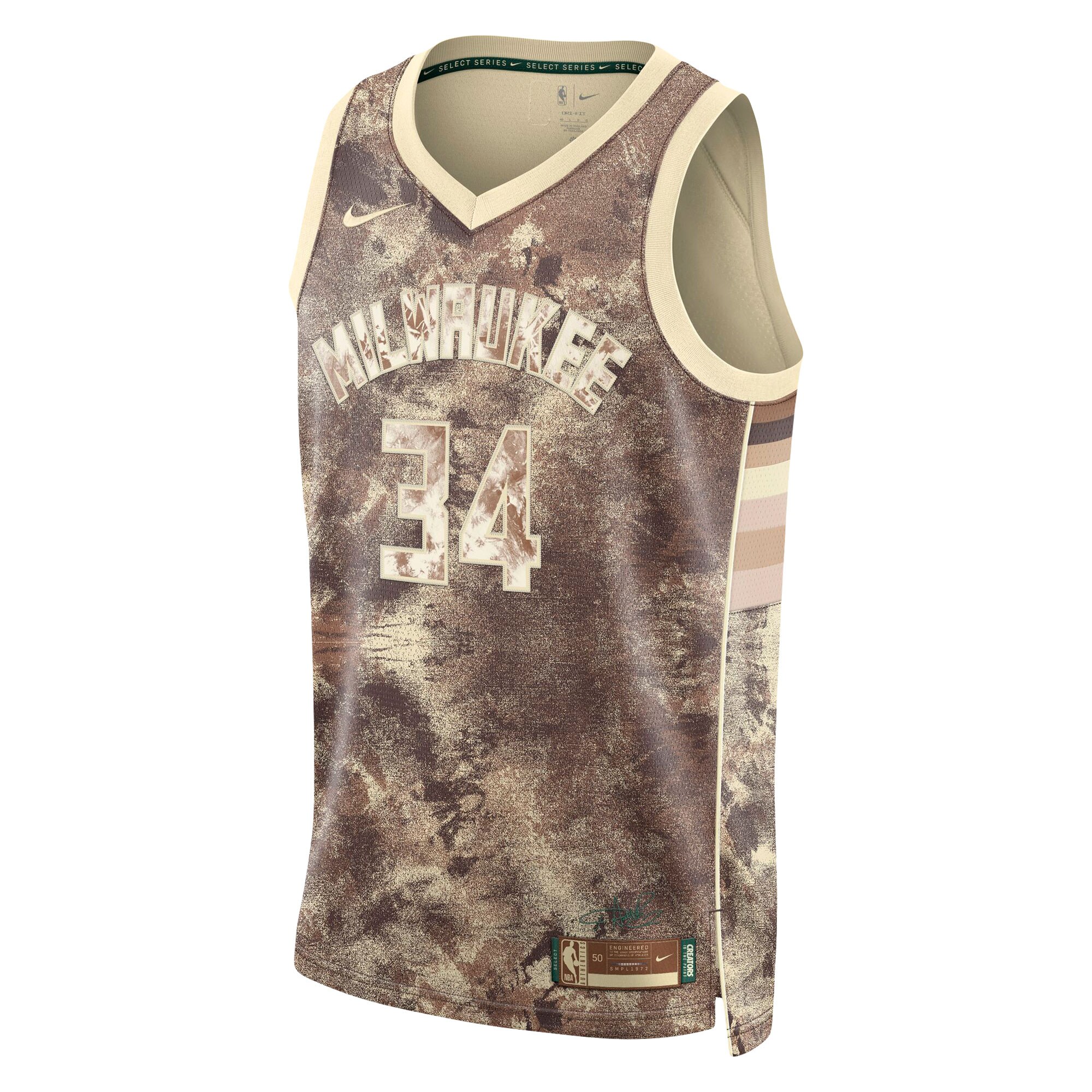 Giannis Antetokounmpo Milwaukee Bucks Unisex Select Series Swingman Jersey - Brown cheap jerseys for sale - CheapJerseys.Shop