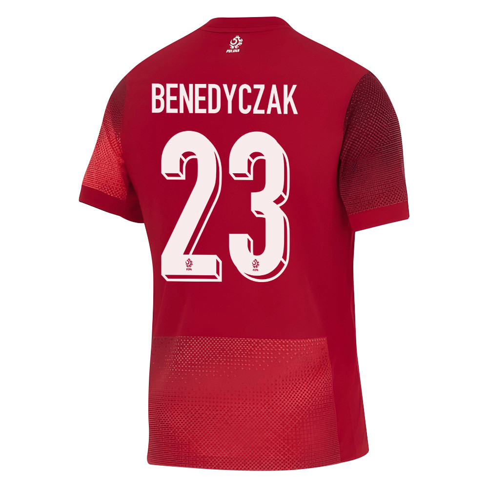 Adrian Benedyczak 23 Poland National Team 2024/25 Away Men Jersey - Red cheap jerseys for sale - CheapJerseys.Shop