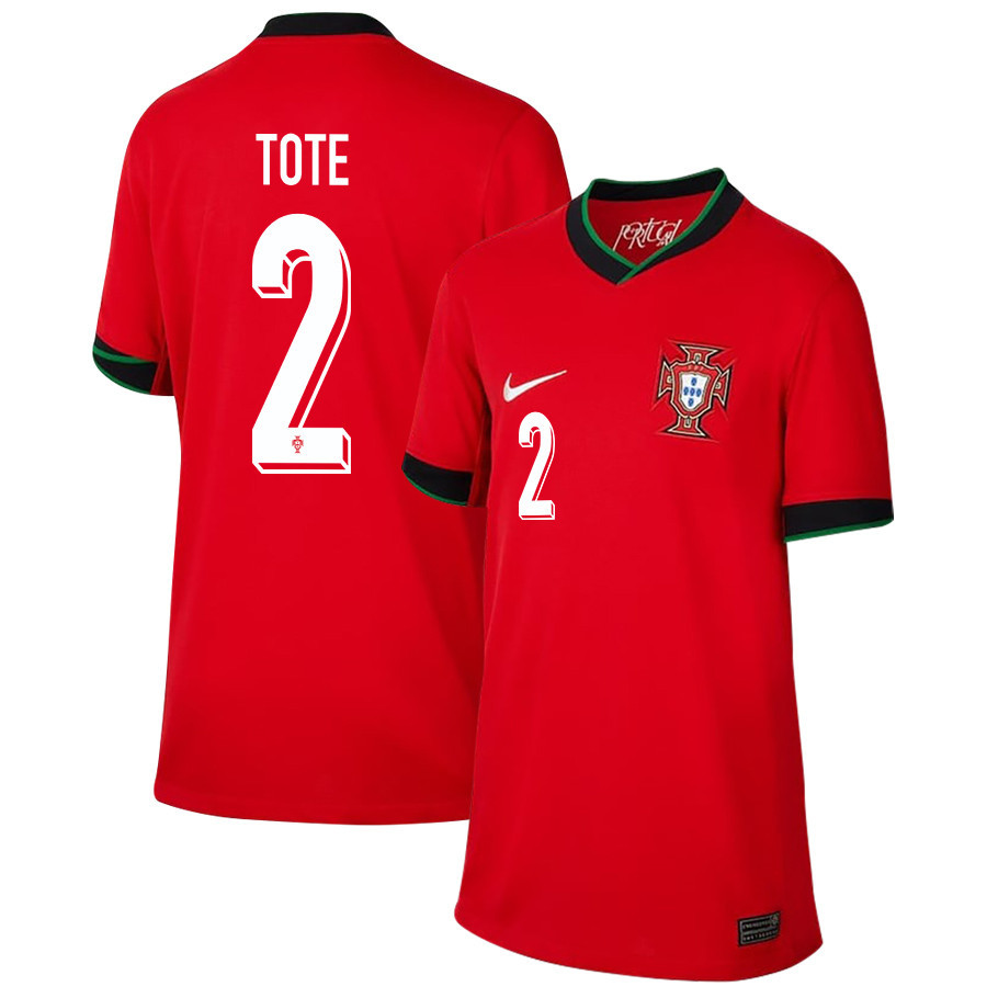 Tote Gomes 2 Portugal National Team 2024/25 Home YOUTH Jersey - Red cheap jerseys for sale - CheapJerseys.Shop