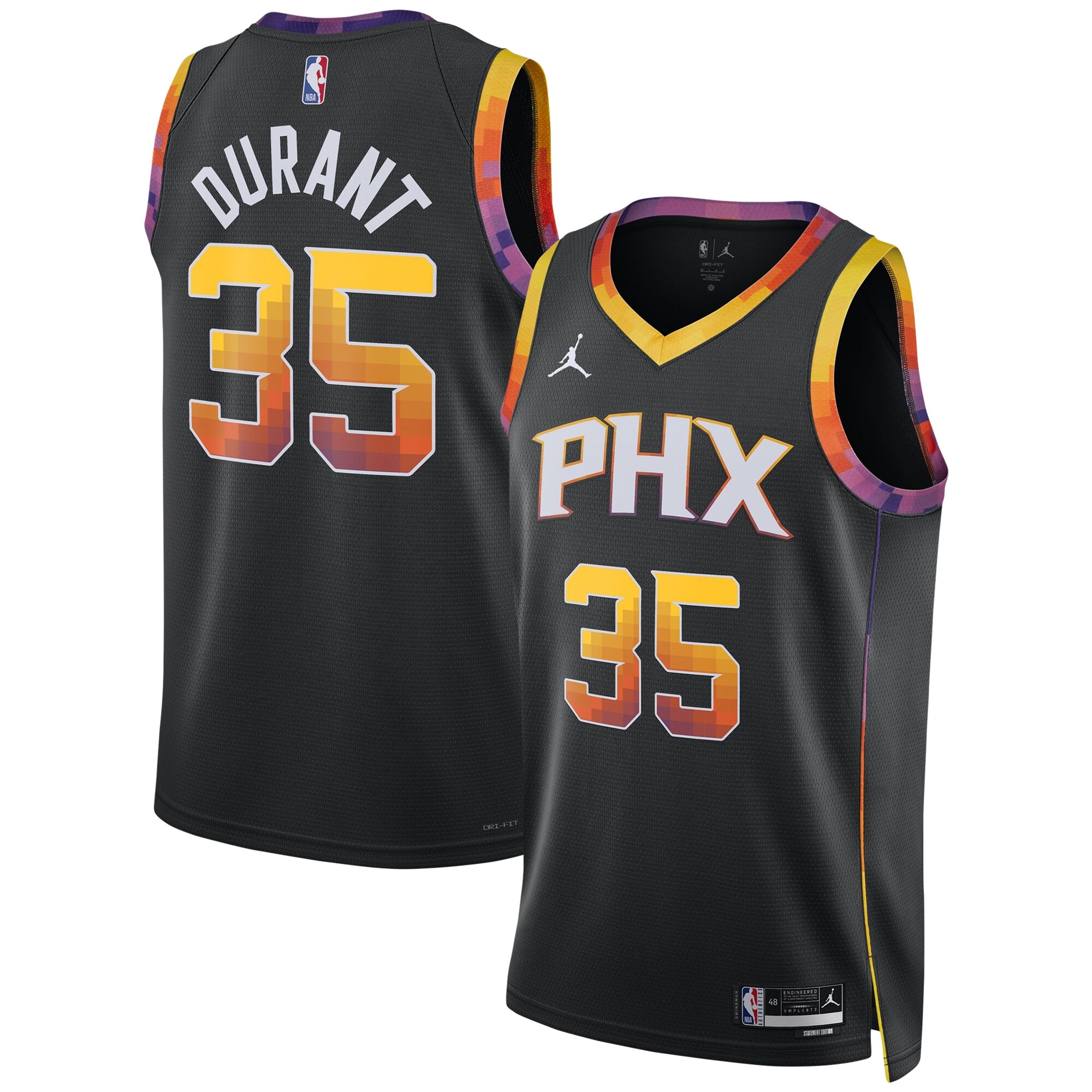 Kevin Durant Phoenix Suns Jordan Brand Unisex Swingman Jersey - Statement Edition - Black cheap jerseys for sale - CheapJerseys.Shop