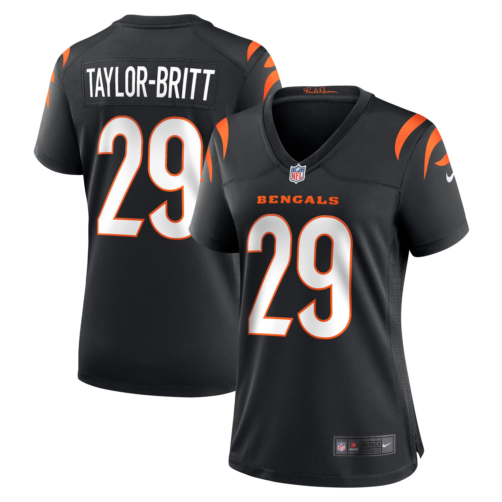 Cam Taylor-Britt Cincinnati Bengals Women's Game Player Jersey - Black cheap jerseys for sale - CheapJerseys.Shop