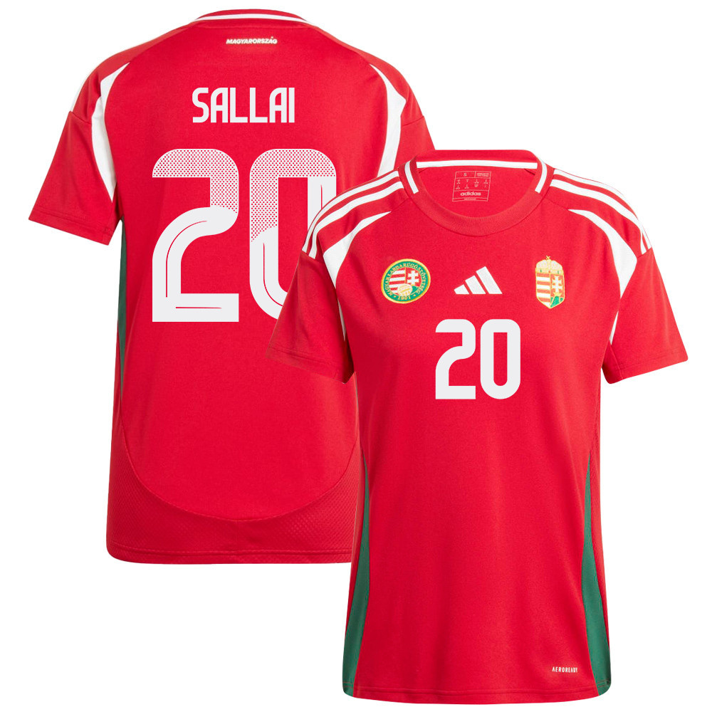 Roland Sallai 20 Hungary National Team 2024/25 Home WOMEN Jersey - Red cheap jerseys for sale - CheapJerseys.Shop