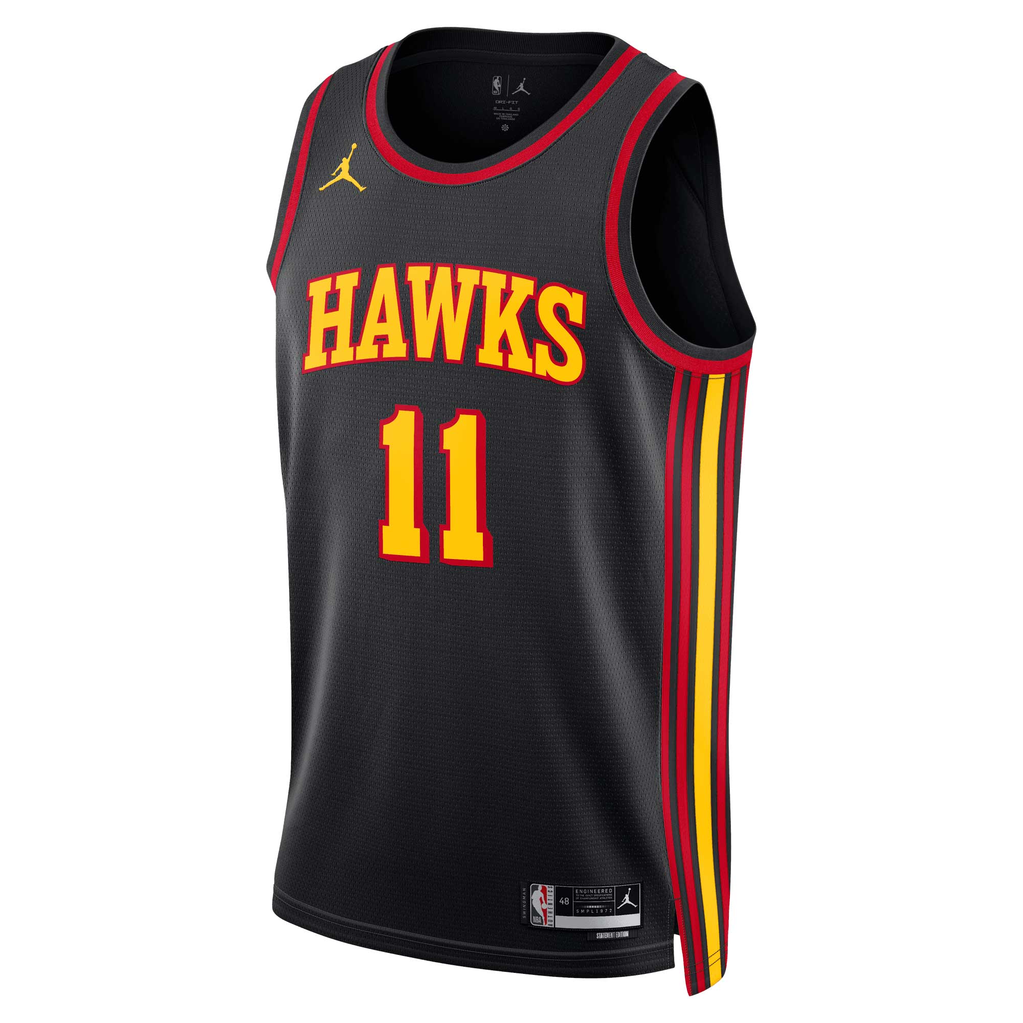 Trae Young Atlanta Hawks Jordan Brand Unisex Swingman Jersey - Statement Edition - Black cheap jerseys for sale - CheapJerseys.Shop