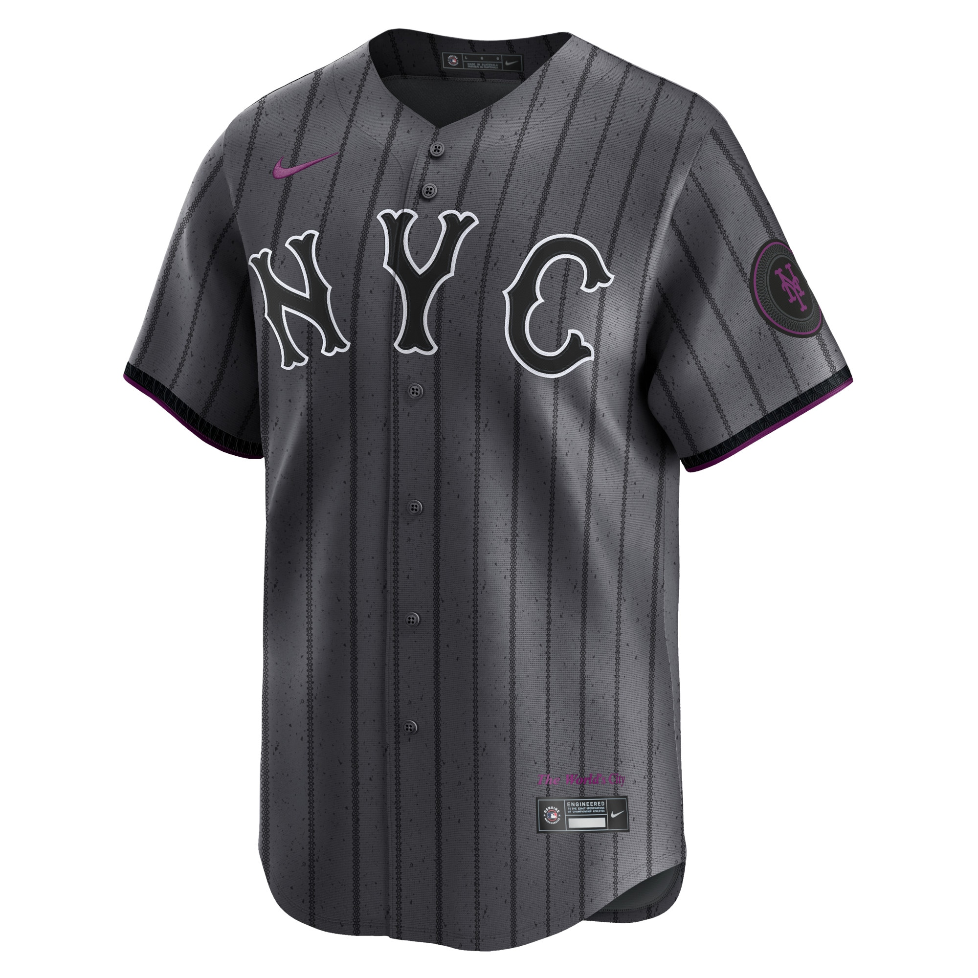 New York Mets 2024 City Connect Limited Jersey - Graphite cheap jerseys for sale - CheapJerseys.Shop