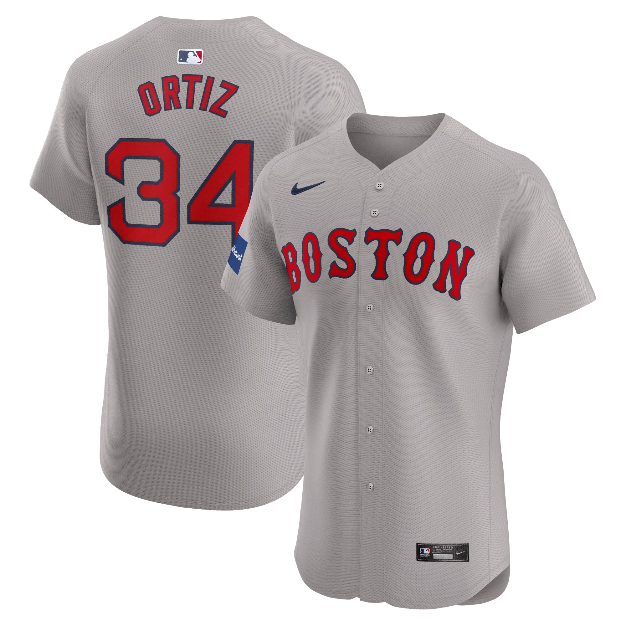 David Ortiz Boston Red Sox Road Elite Player Jersey - Gray cheap jerseys for sale - CheapJerseys.Shop