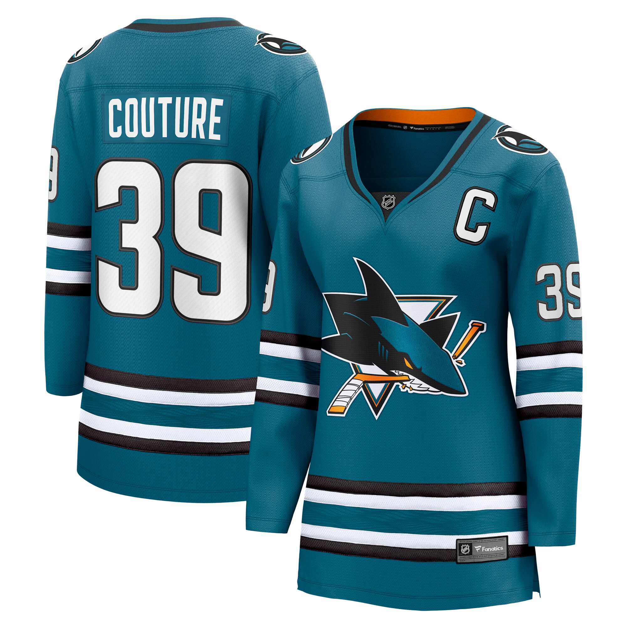 Logan Couture San Jose Sharks Fanatics Women's Home Breakaway Player Jersey - Teal cheap jerseys for sale - CheapJerseys.Shop