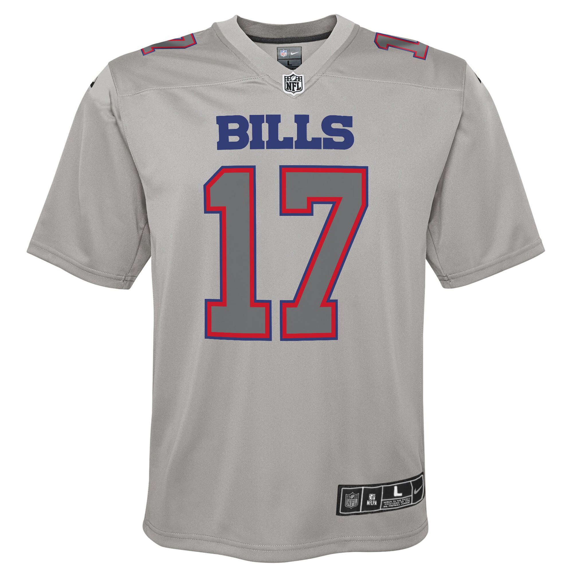 Josh Allen Buffalo Bills Youth Atmosphere Game Jersey - Gray cheap jerseys for sale - CheapJerseys.Shop