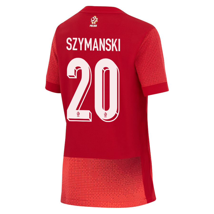 Sebastian Szymanski 20 Poland National Team 2024/25 Away YOUTH Jersey - Red cheap jerseys for sale - CheapJerseys.Shop