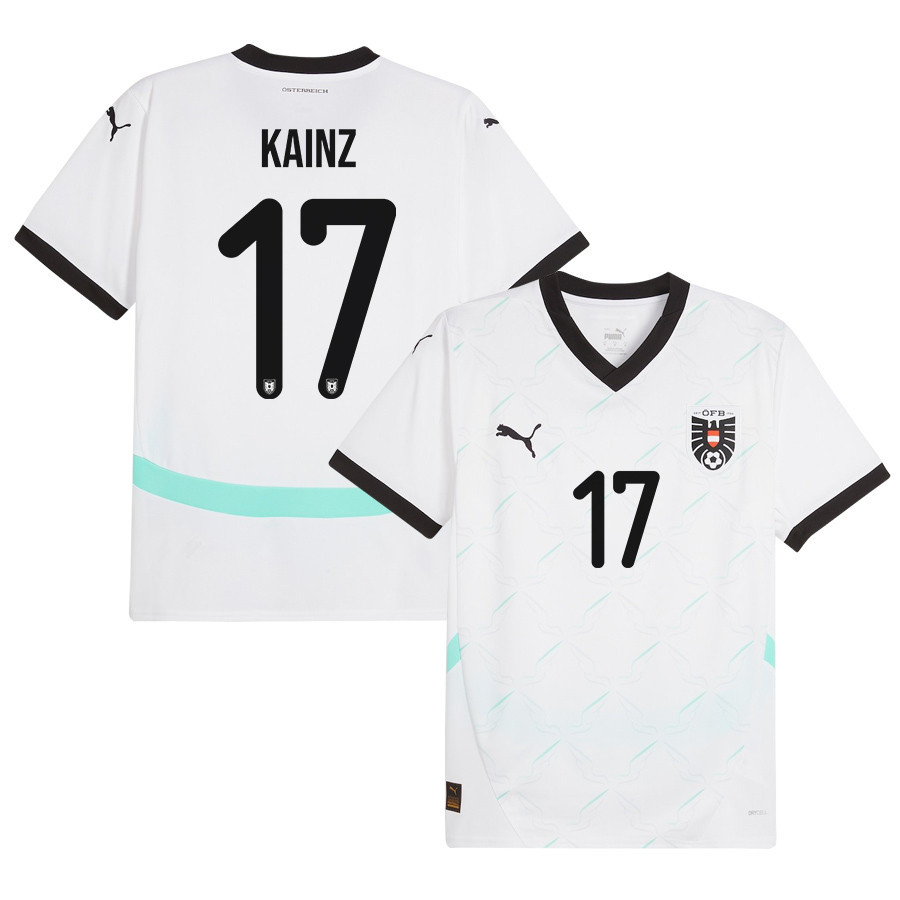Florian Kainz 17 Austria National Team 2024/25 Away Men Jersey - White cheap jerseys for sale - CheapJerseys.Shop