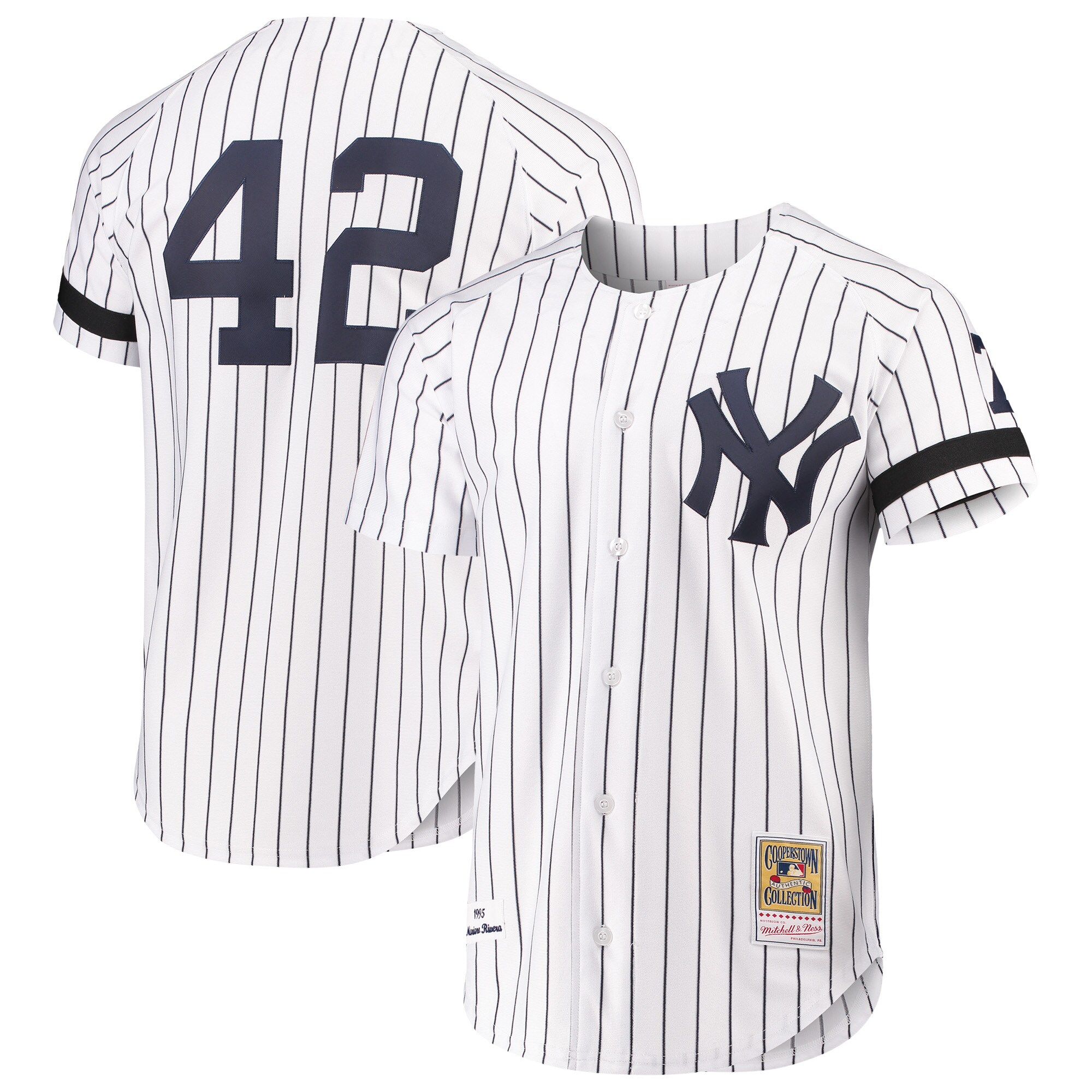 Mariano Rivera New York Yankees Mitchell & Ness Authentic Jersey - White cheap jerseys for sale - CheapJerseys.Shop