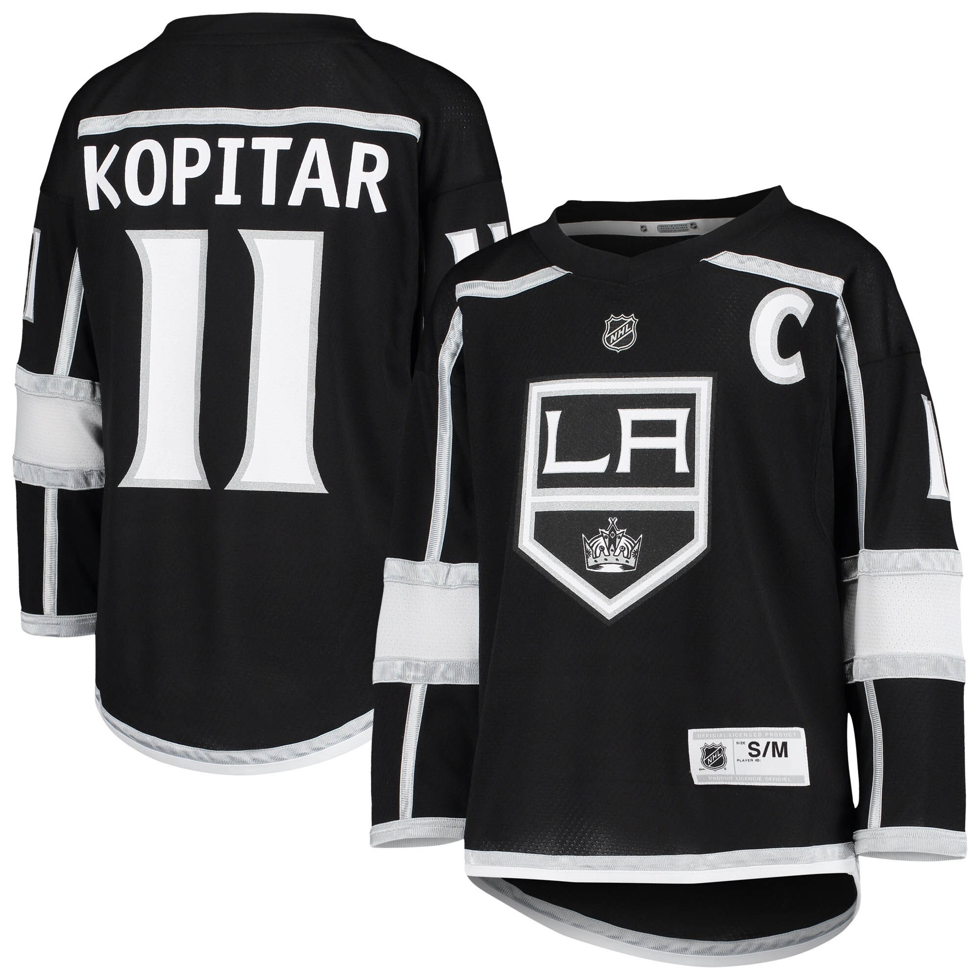 Anze Kopitar Los Angeles Kings Youth Home Replica Player Jersey - Black cheap jerseys for sale - CheapJerseys.Shop