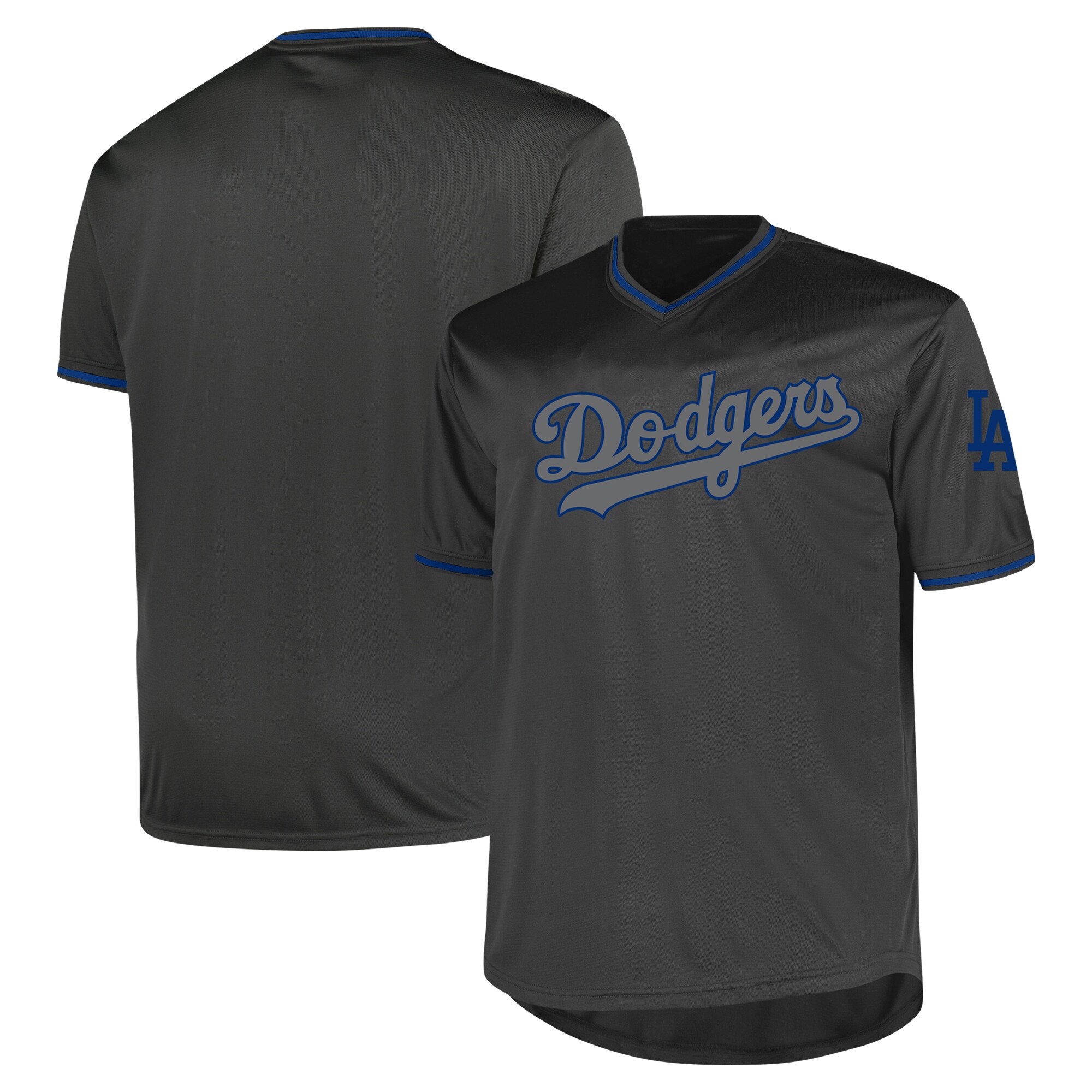 Los Angeles Dodgers Profile Big & Tall Pop Fashion Jersey - Charcoal cheap jerseys for sale - CheapJerseys.Shop