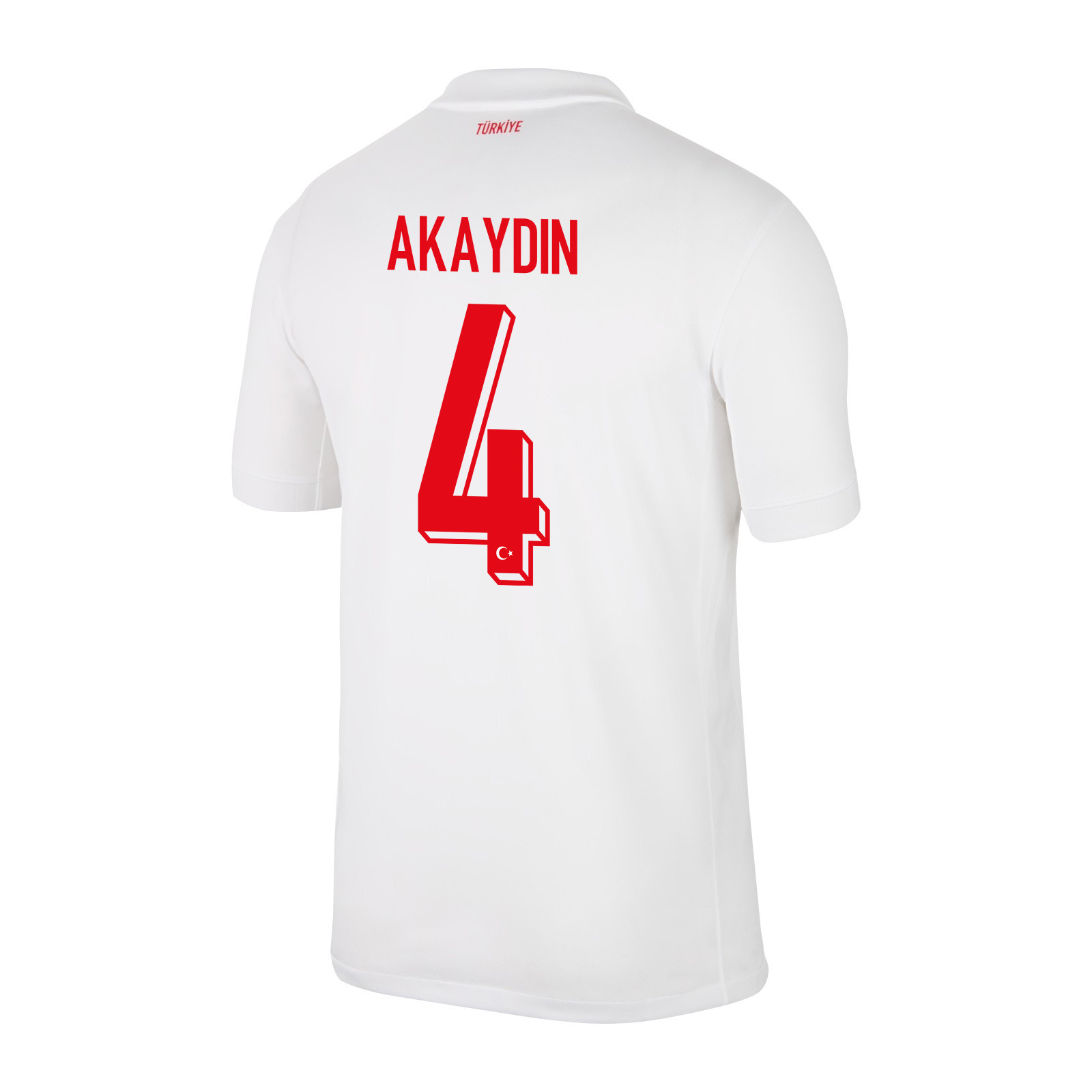 Samet Akaydin 4 Turkey National Team 2024 Home Stadium Men Jersey - White cheap jerseys for sale - CheapJerseys.Shop