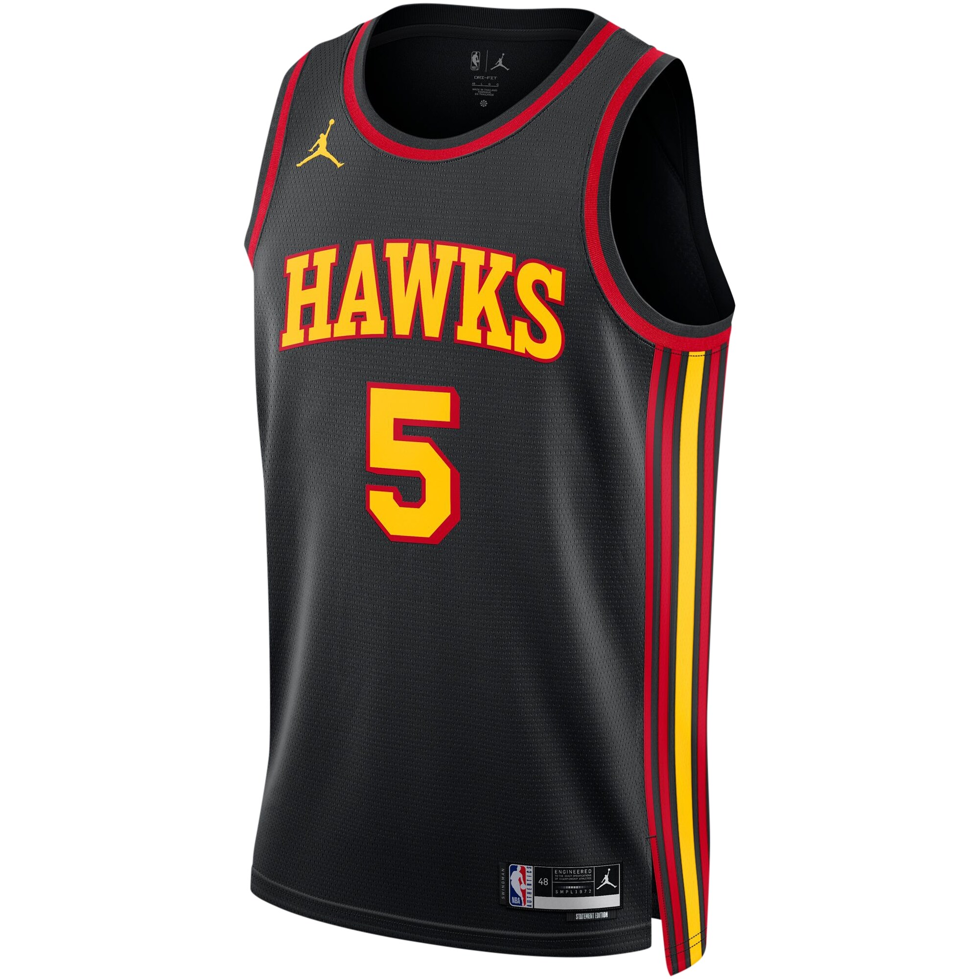 Dejounte Murray Atlanta Hawks Jordan Brand Unisex Swingman Jersey - Statement Edition - Black cheap jerseys for sale - CheapJerseys.Shop