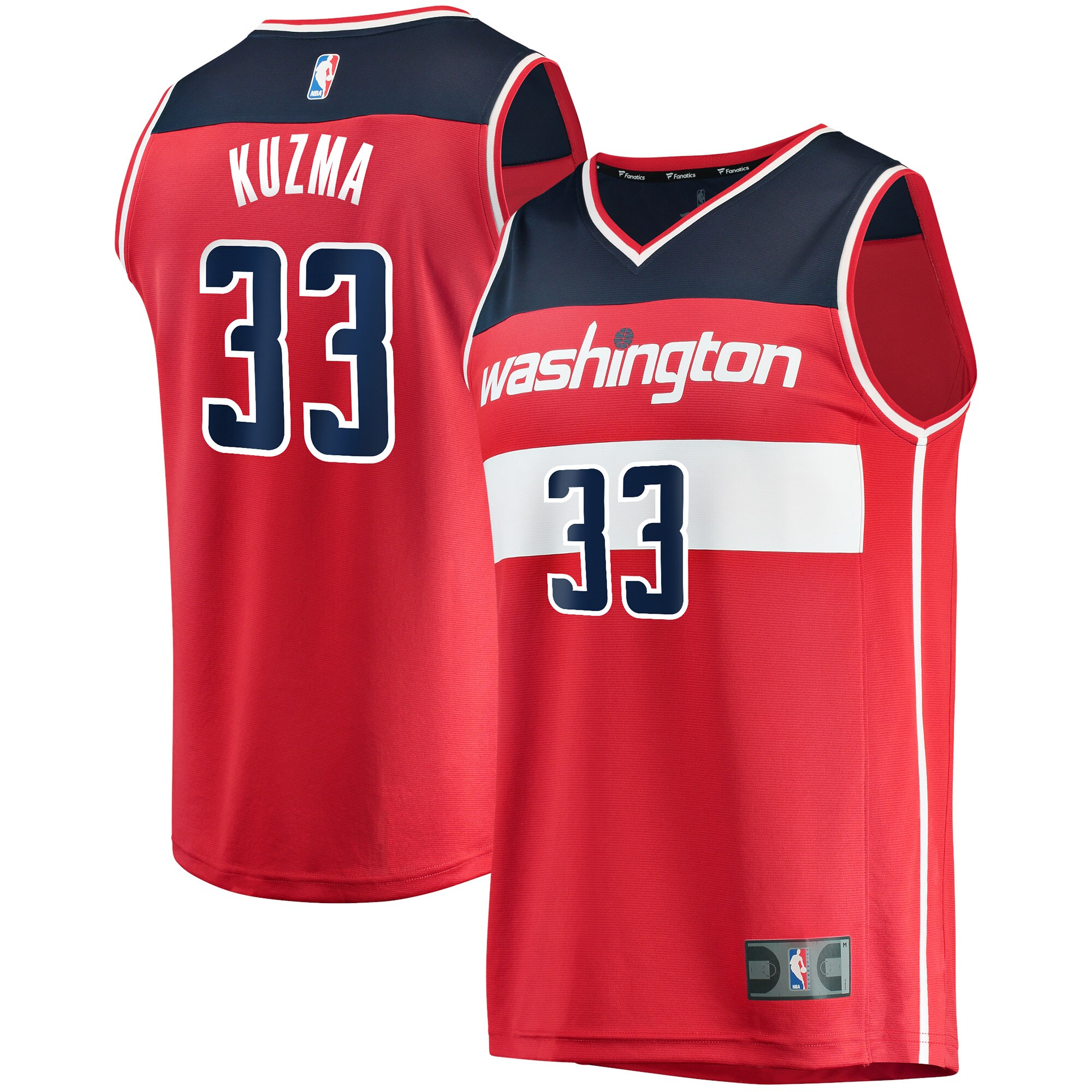 Kyle Kuzma Washington Wizards Fanatics Fast Break Replica Jersey - Icon Edition - Red cheap jerseys for sale - CheapJerseys.Shop
